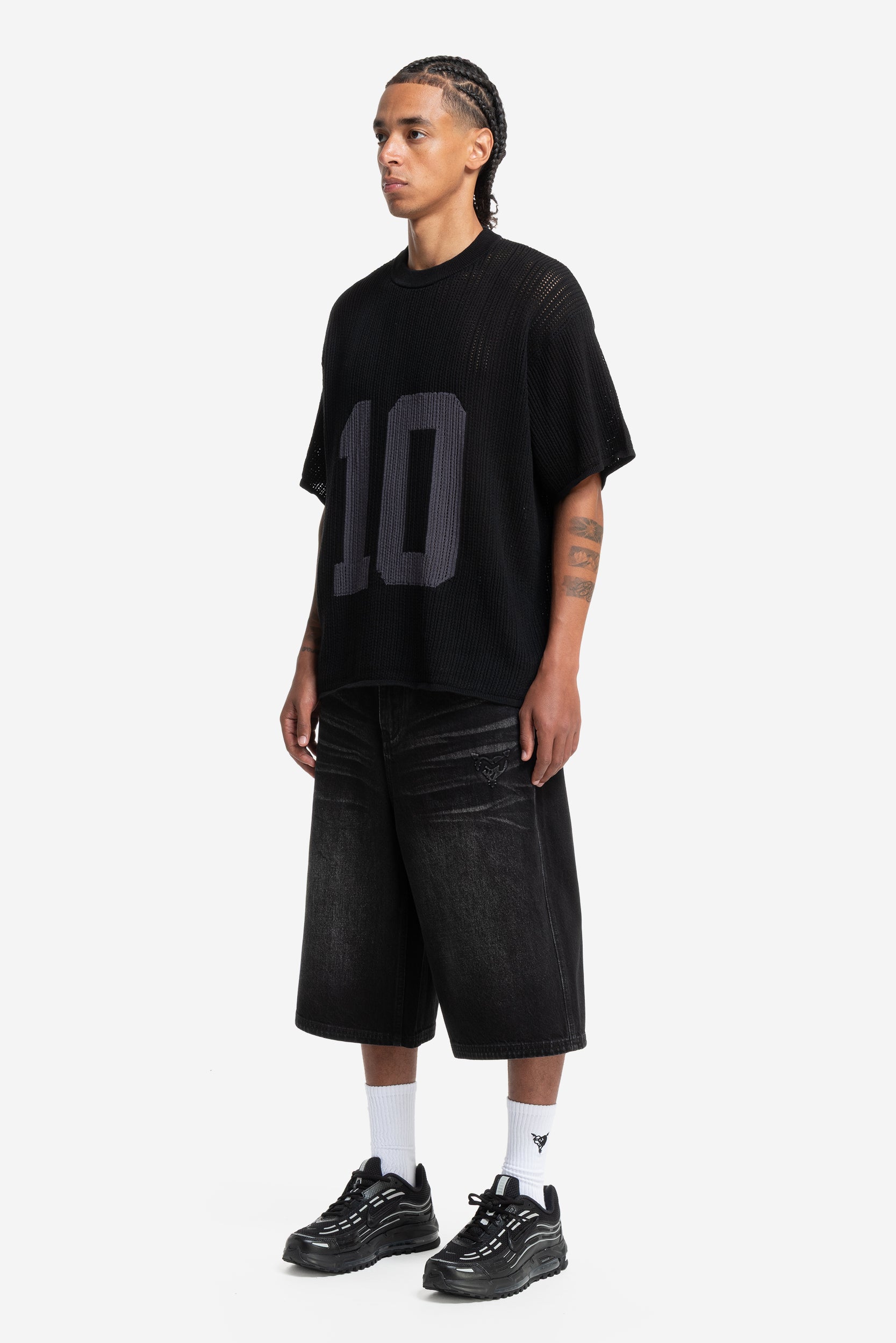 KNIT TEE JERSEY BLACK