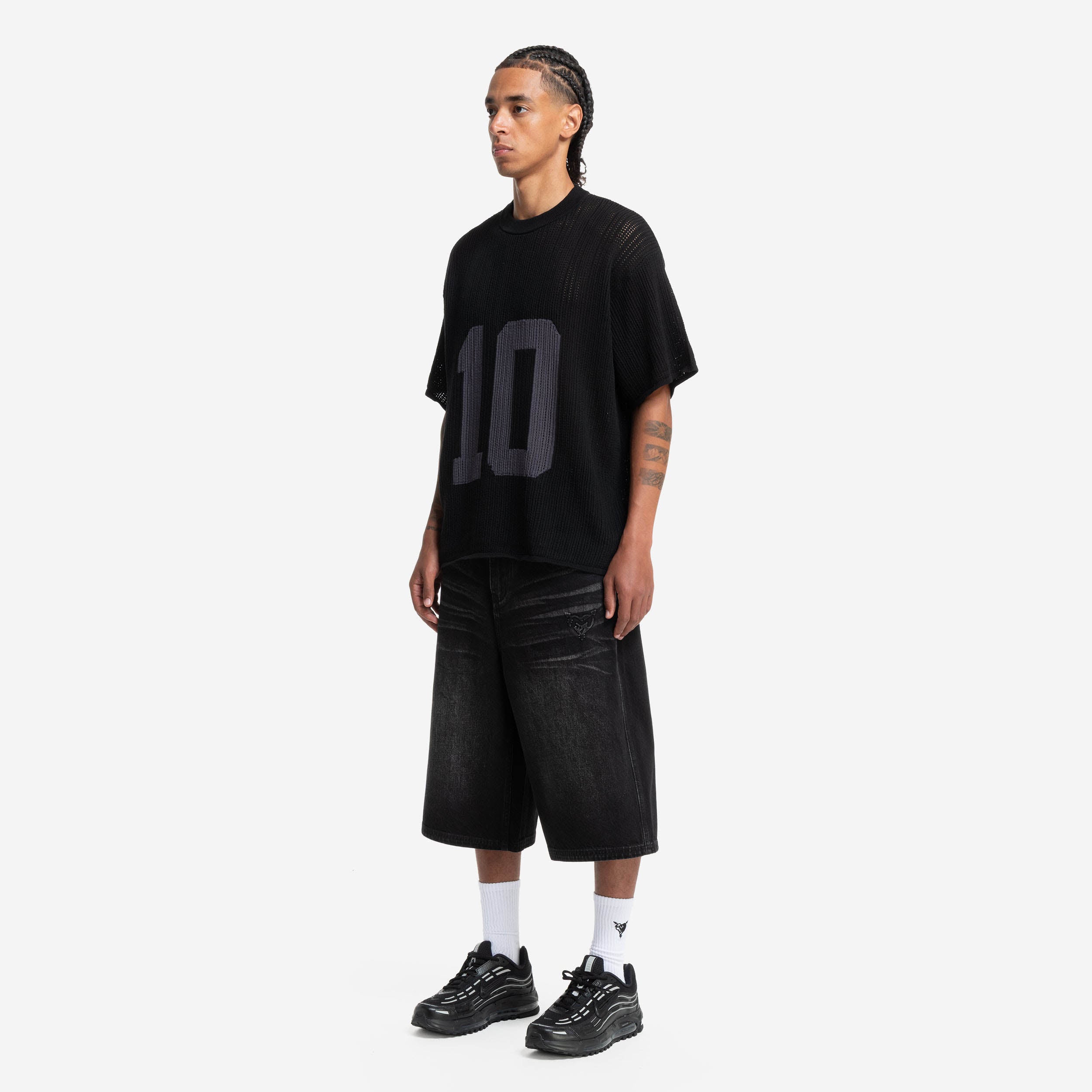 KNIT TEE JERSEY BLACK