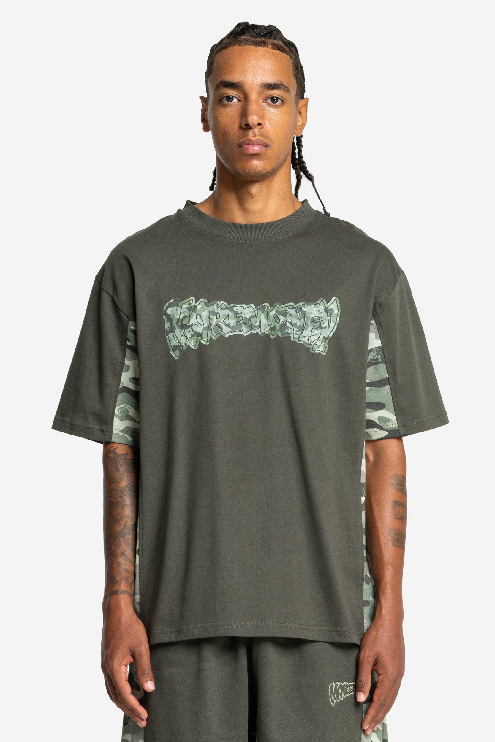 SPLIT TEE CAMO GREEN