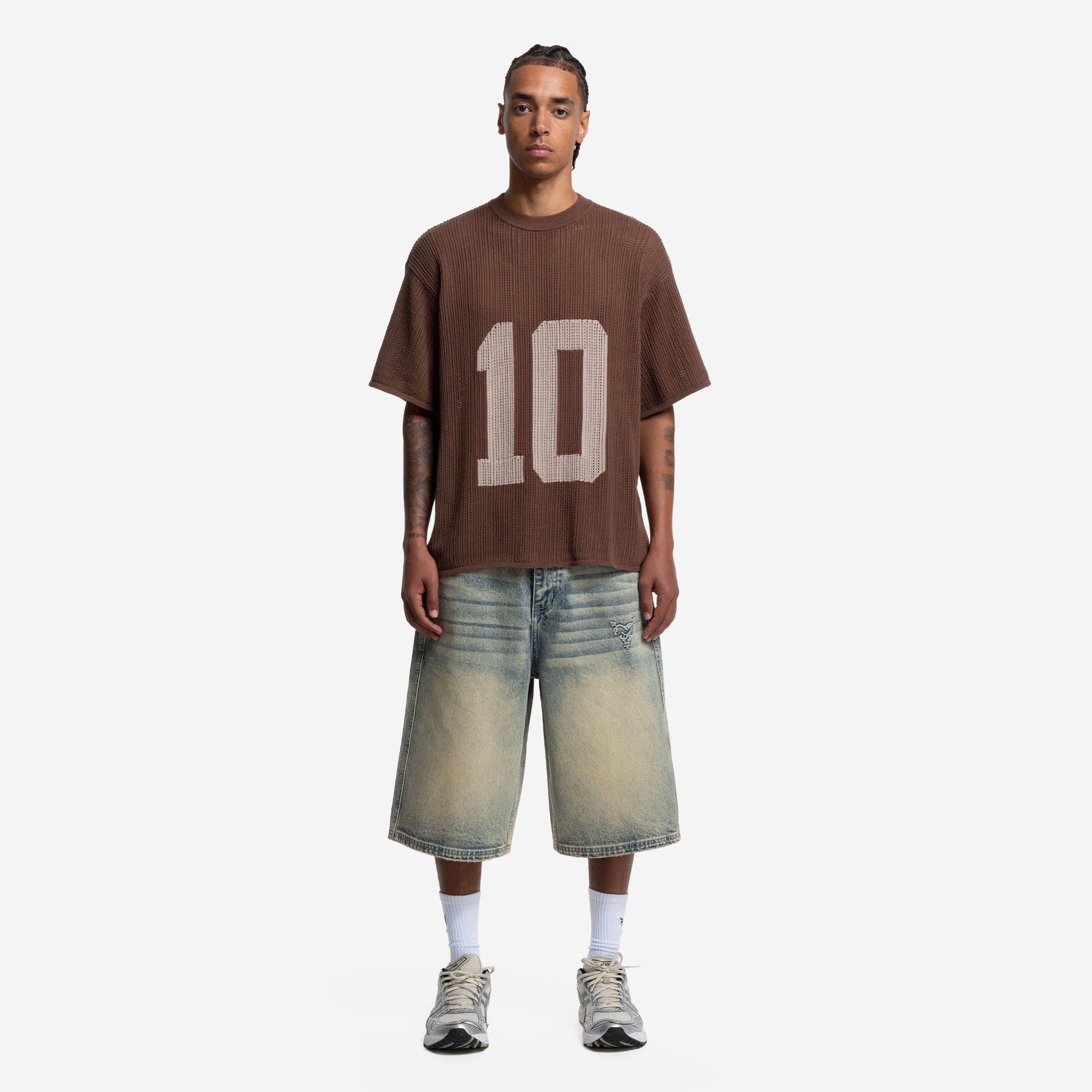 KNIT TEE JERSEY BROWN