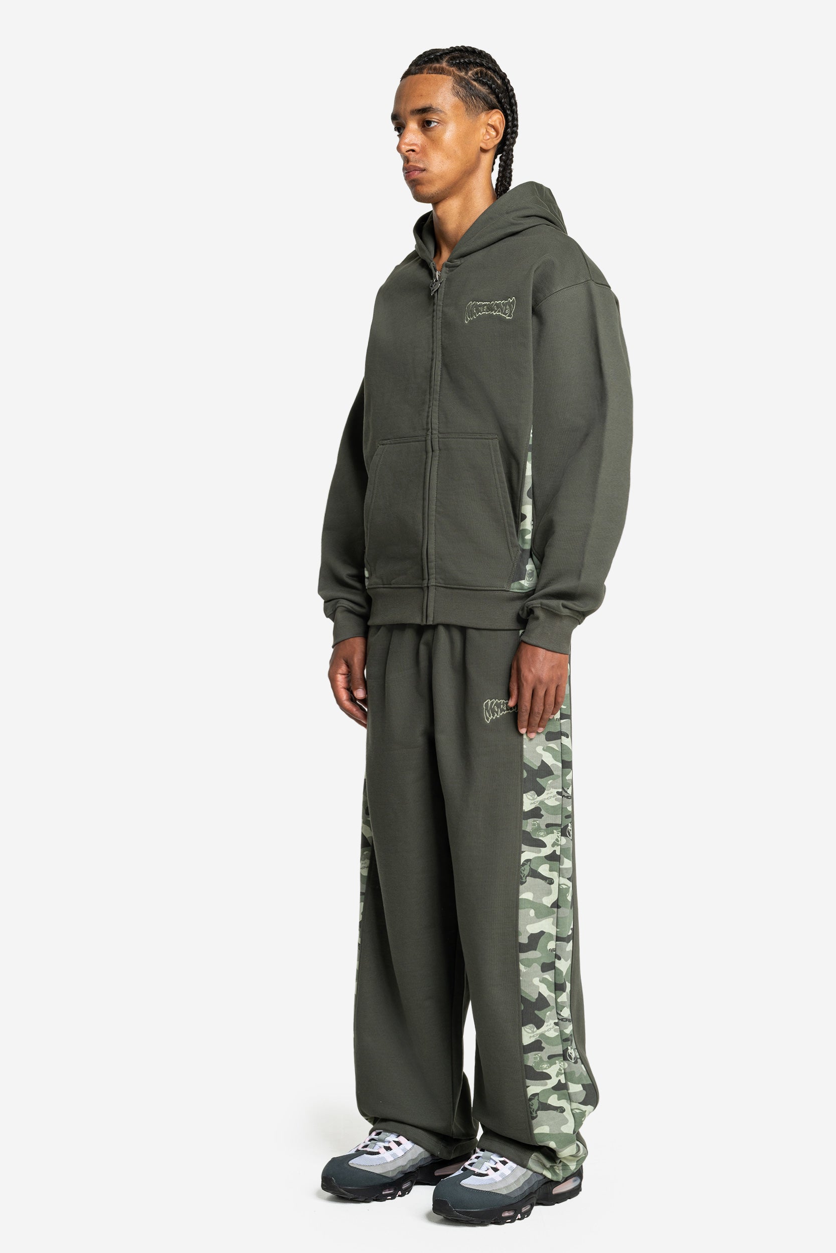 TWO TONE ZIP GREEN CAMO