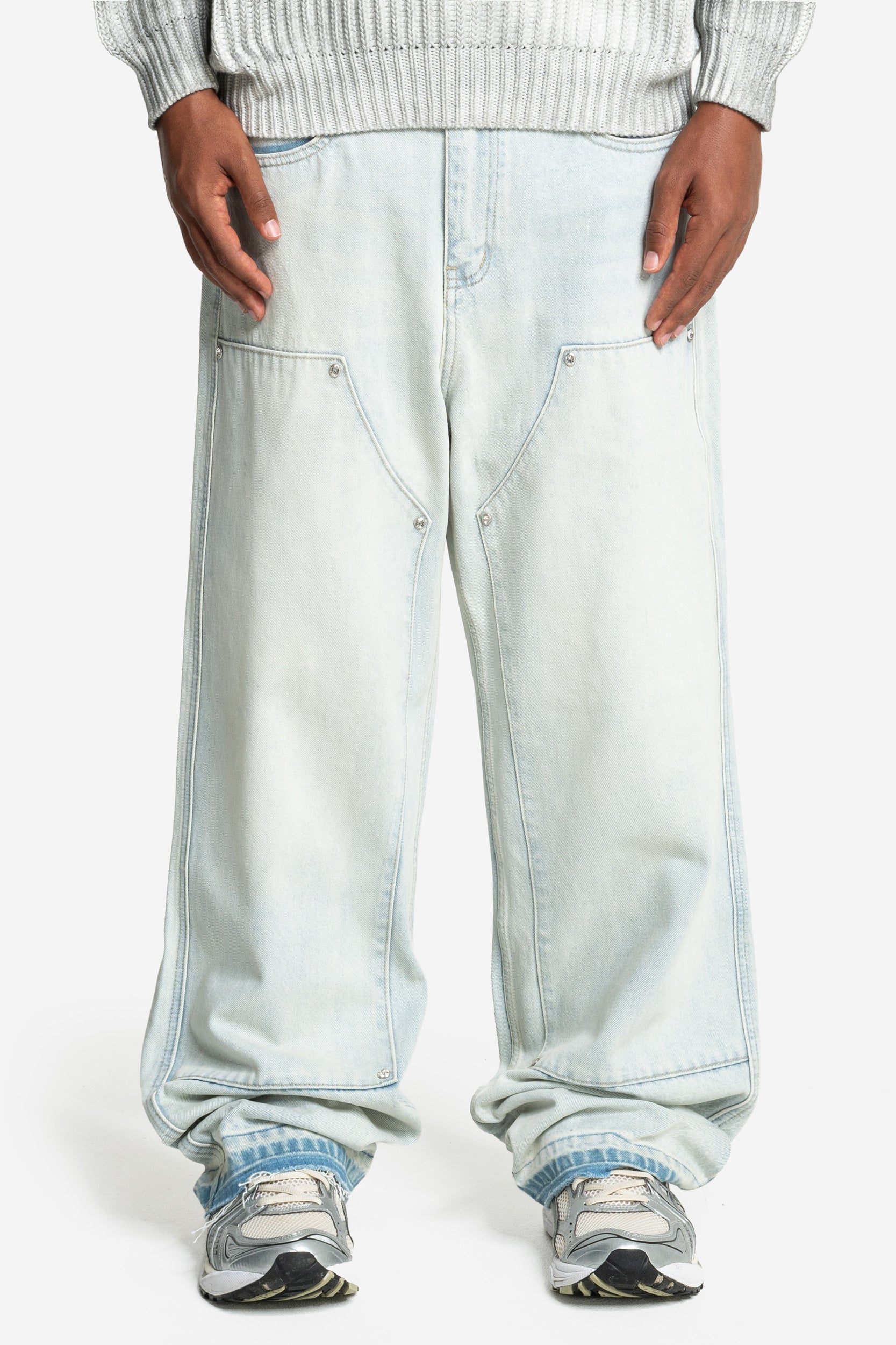 RHINESTONE CARPENTER DENIM BLUE