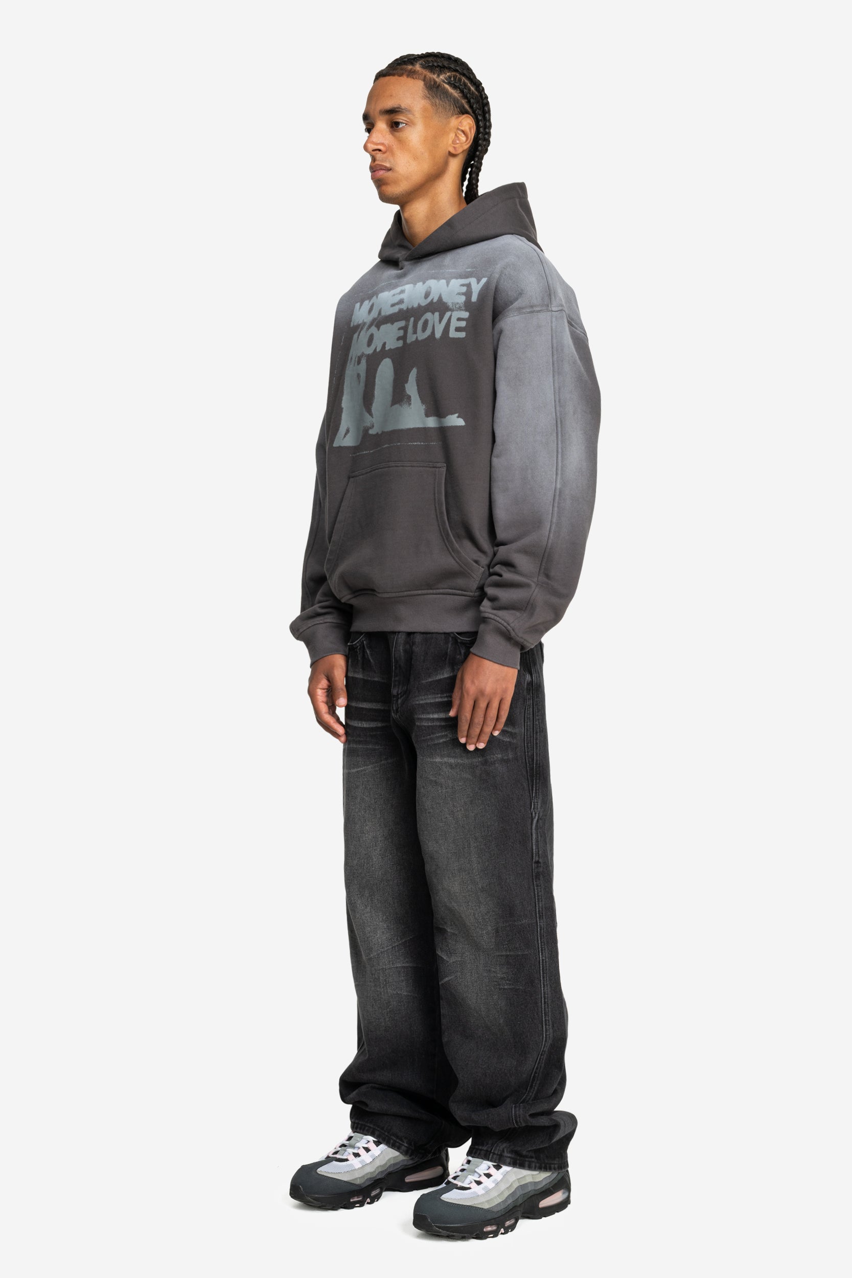 WET DREAM HOODIE DARK GRAY WASHED