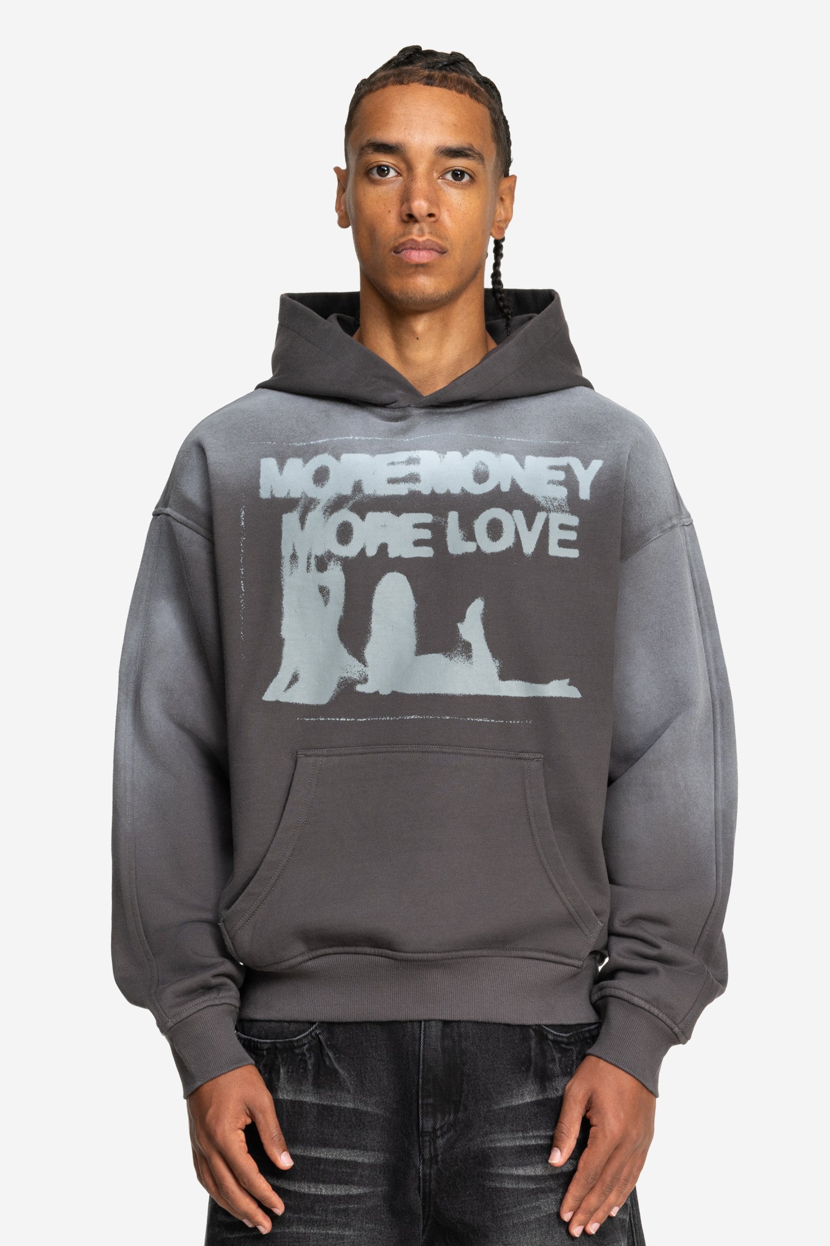 WET DREAM HOODIE DARK GRAY WASHED