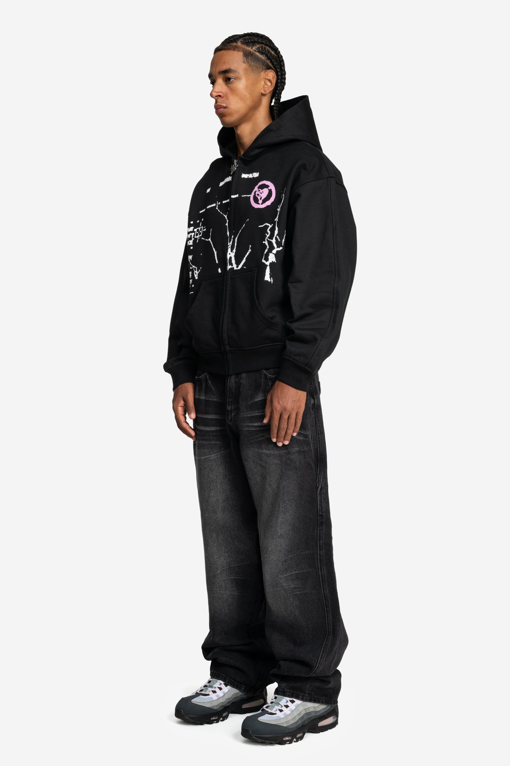 MONEY ROOTED ZIP BLACK