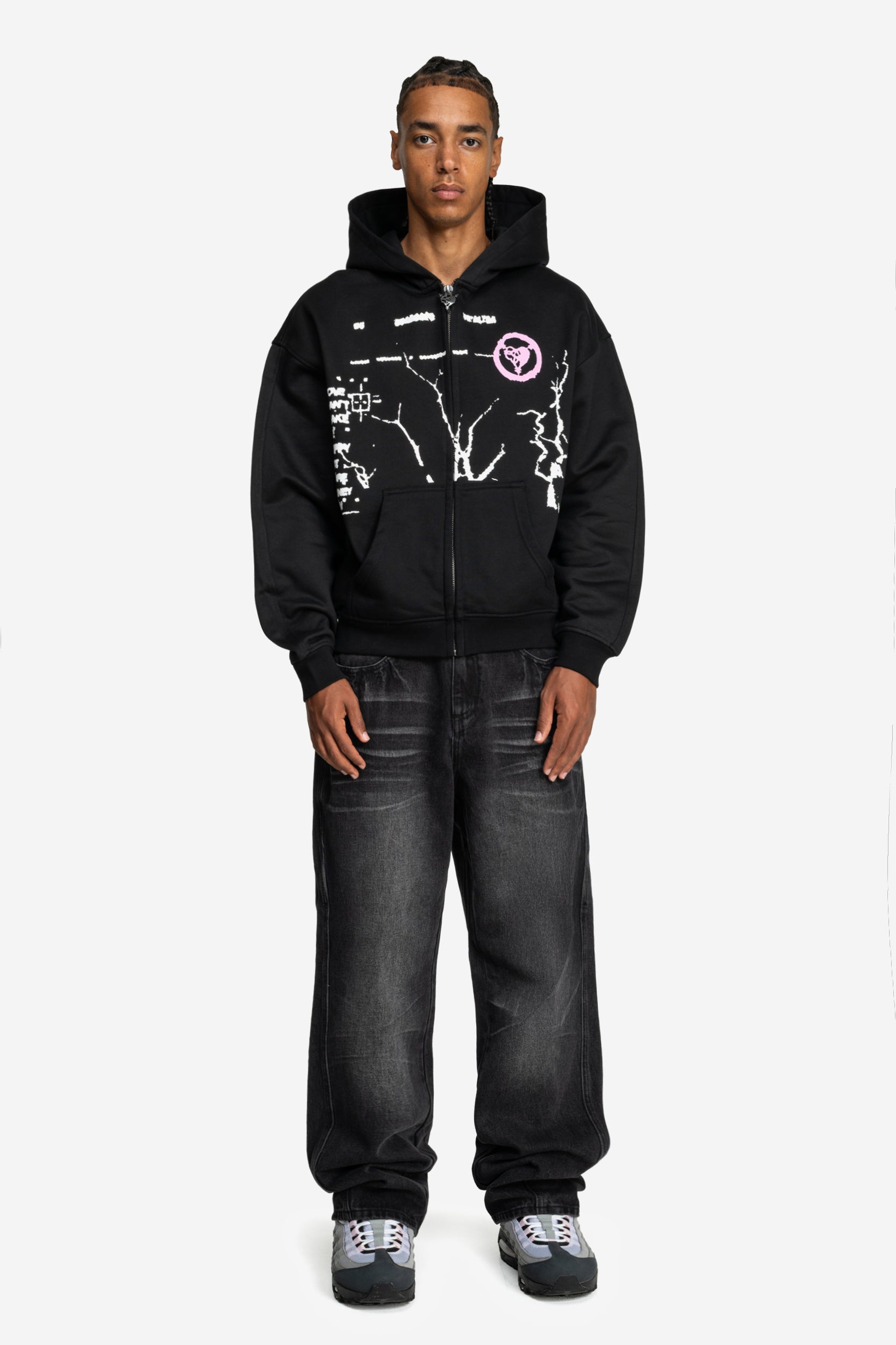 MONEY ROOTED ZIP BLACK