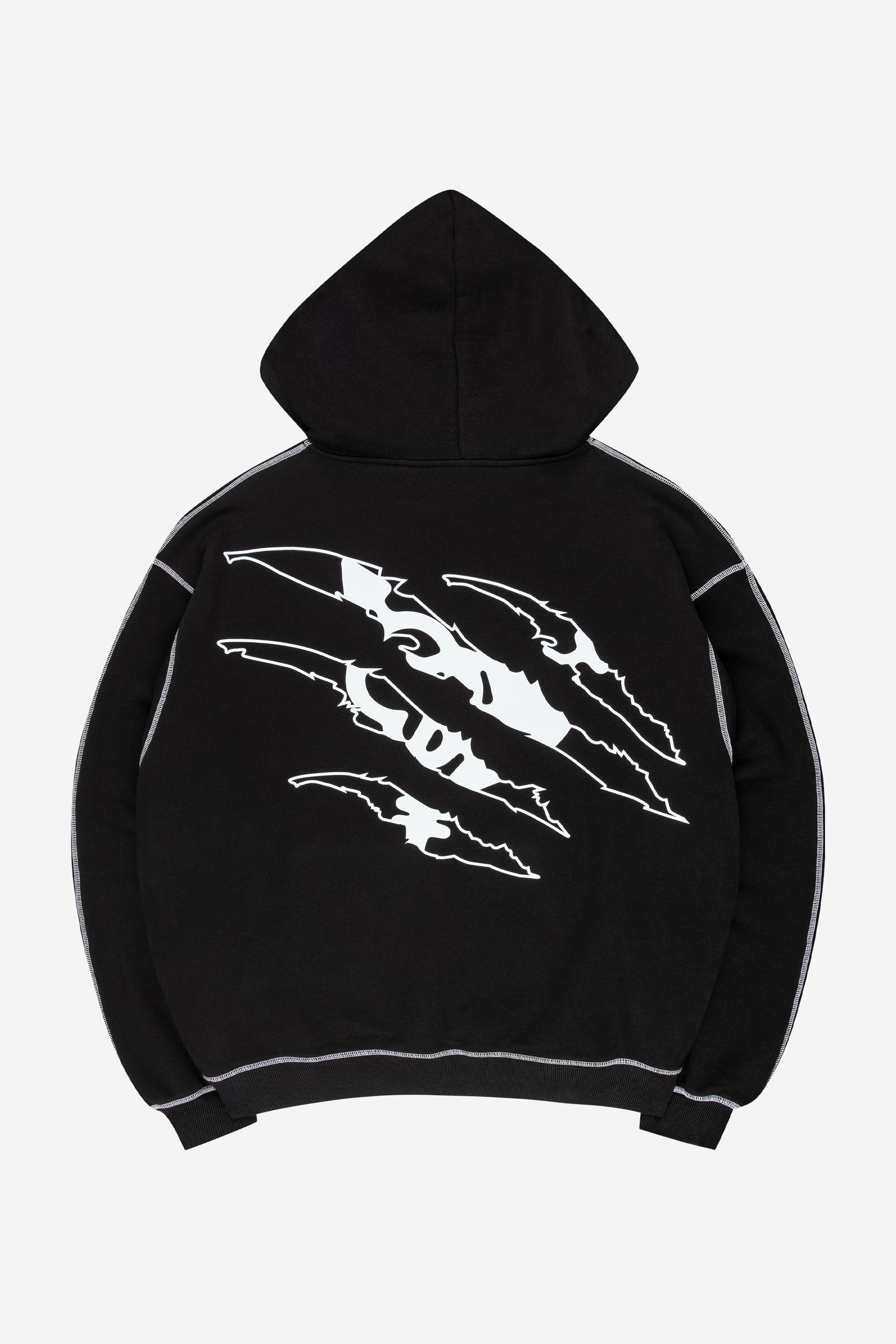 CITY LIGHTS FLATLOCK HOODIE BLACK