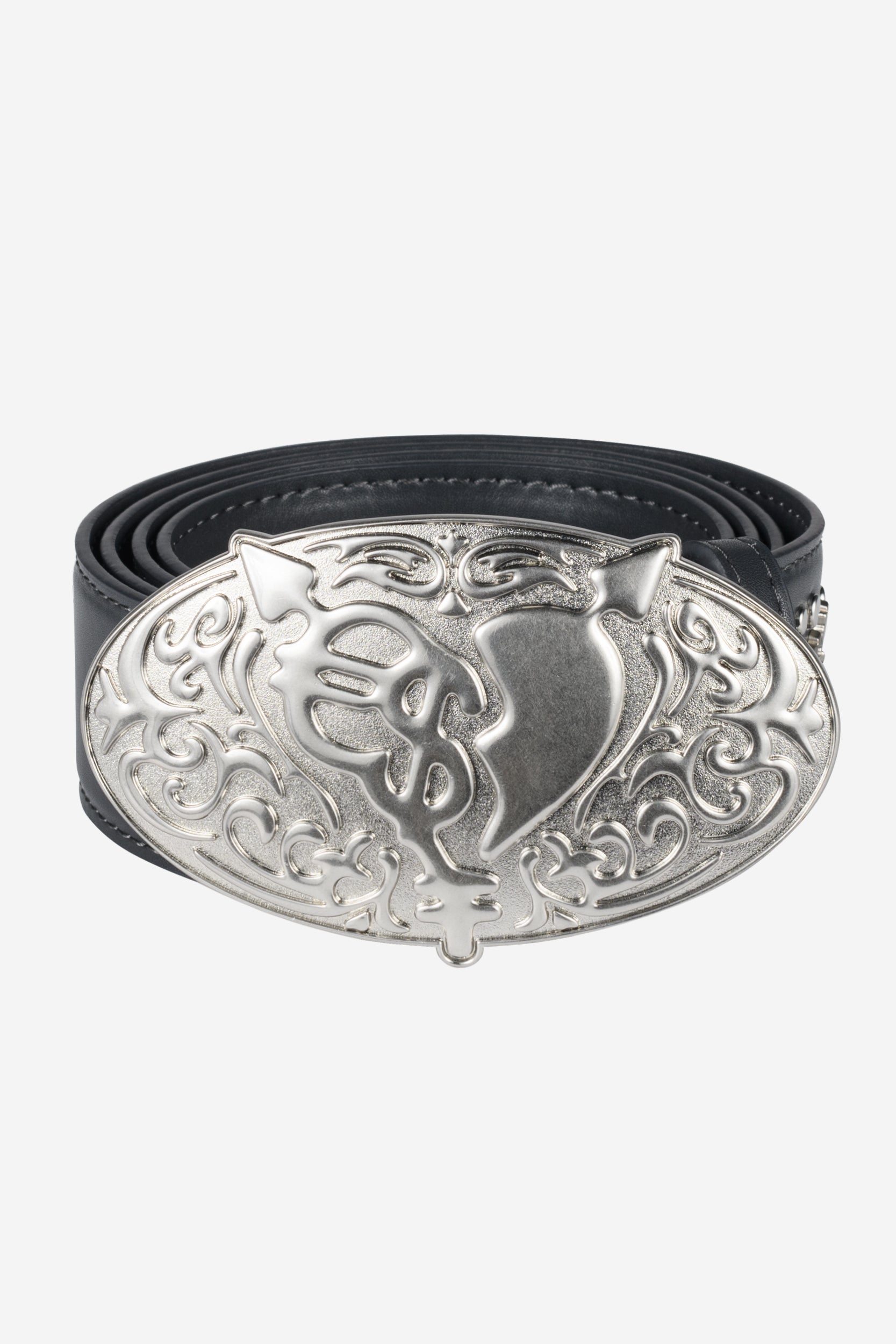 STUDDED ORNAMENT BELT BLACK