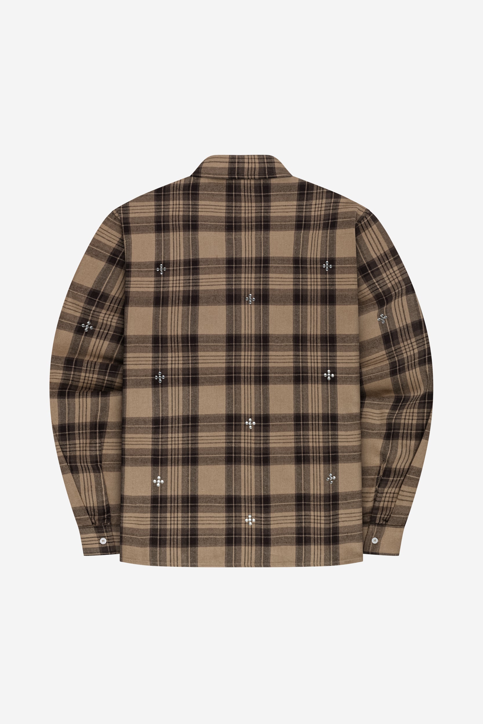 PLUS RHINESTONE FLANNEL BROWN