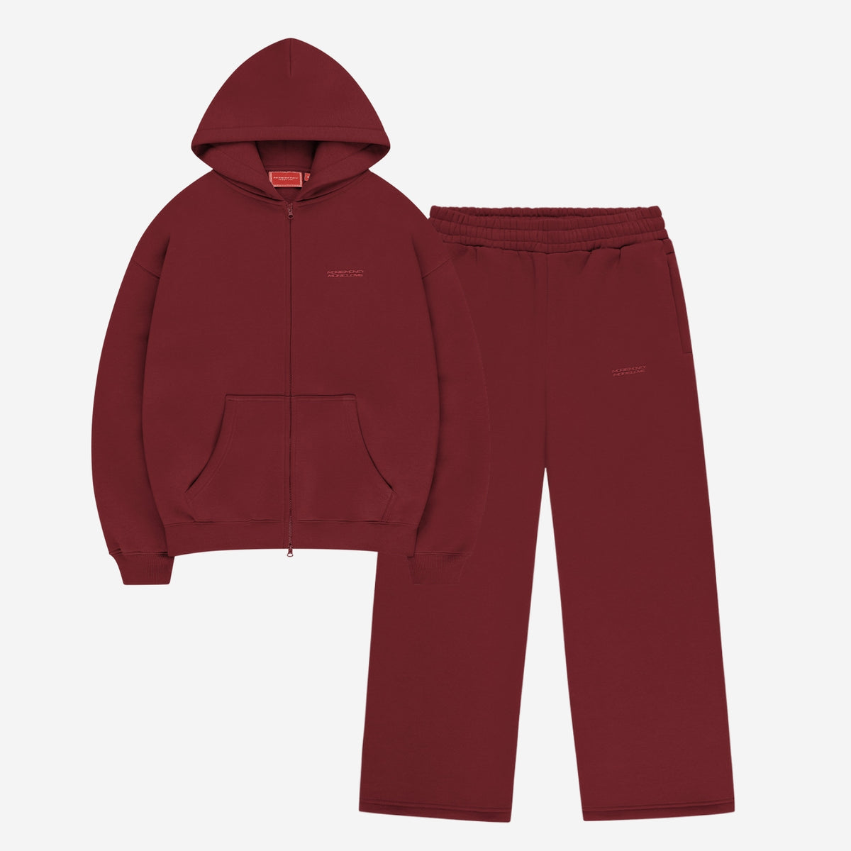 CLOUDS ZIP + JOGGER BORDEAUX