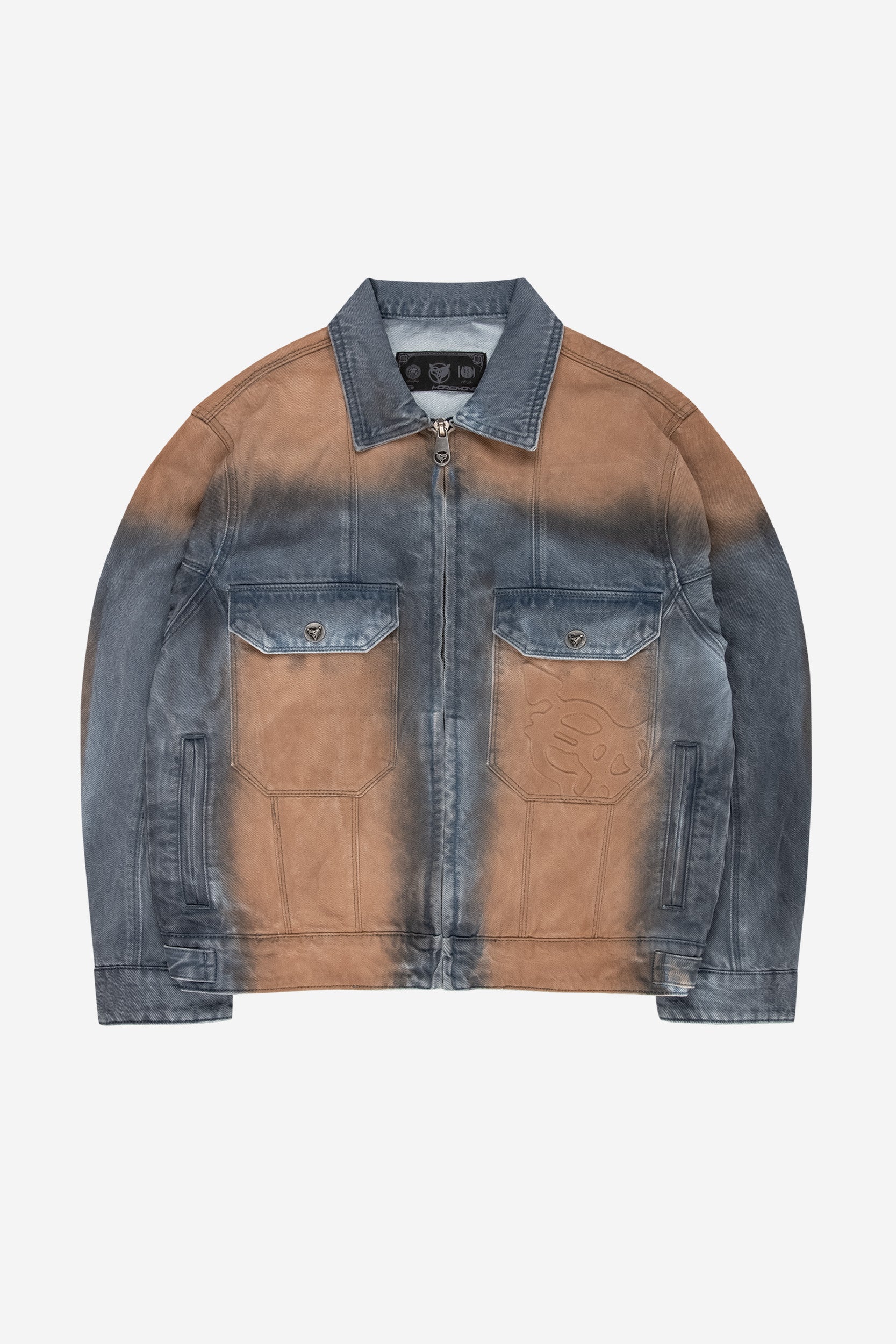DIRT WASHED DENIM JACKET BLUE