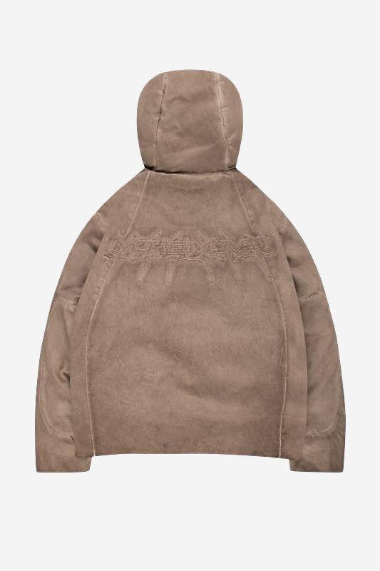 OIL WASHED BUFFER JACKET BROWN