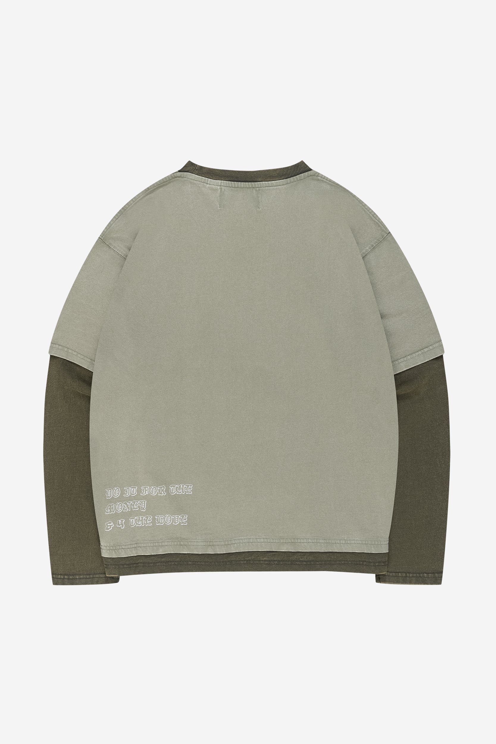 LAYERED LONGSLEEVE WASHED MUD