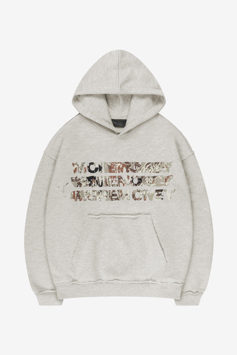 MONEY CALLING FLATLOOK HOODIE GRAY MELANGE