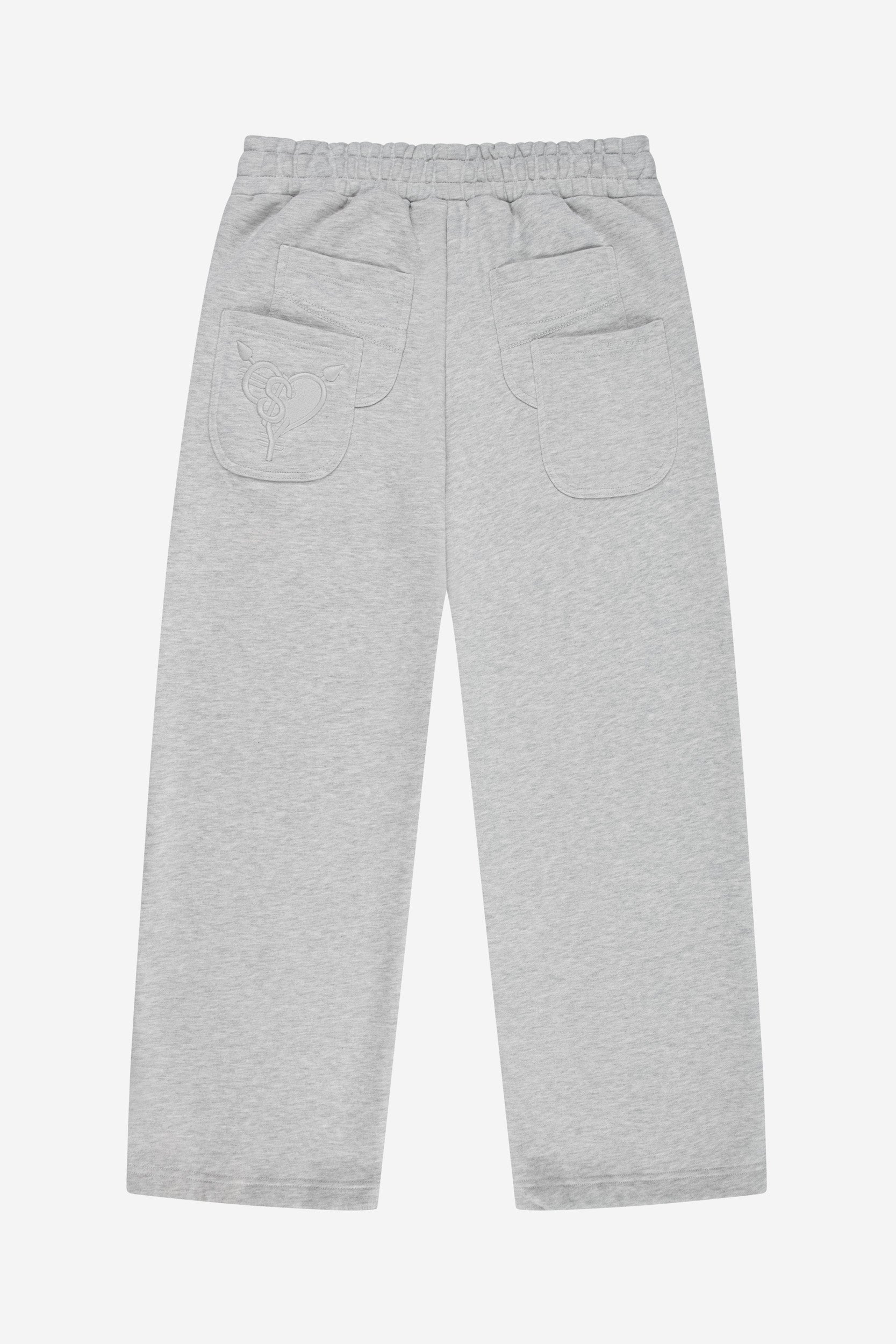 OPEN LEG JOGGER GREY MELANGE