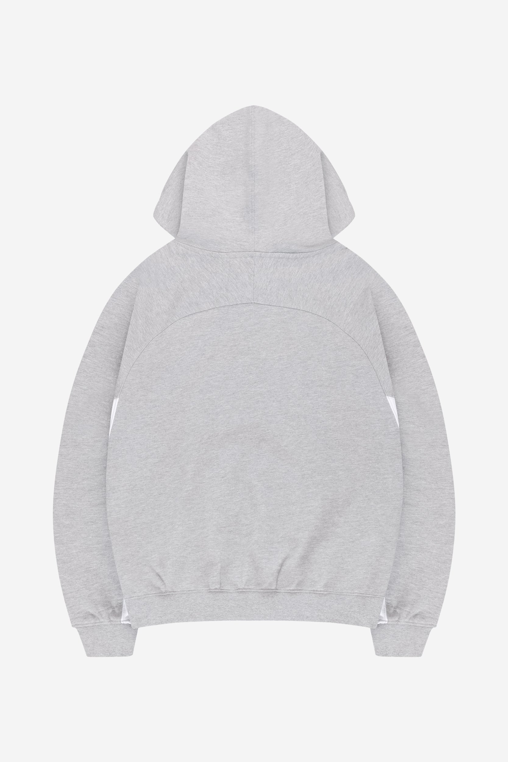 PANEL HOODIE GREY MELANGE
