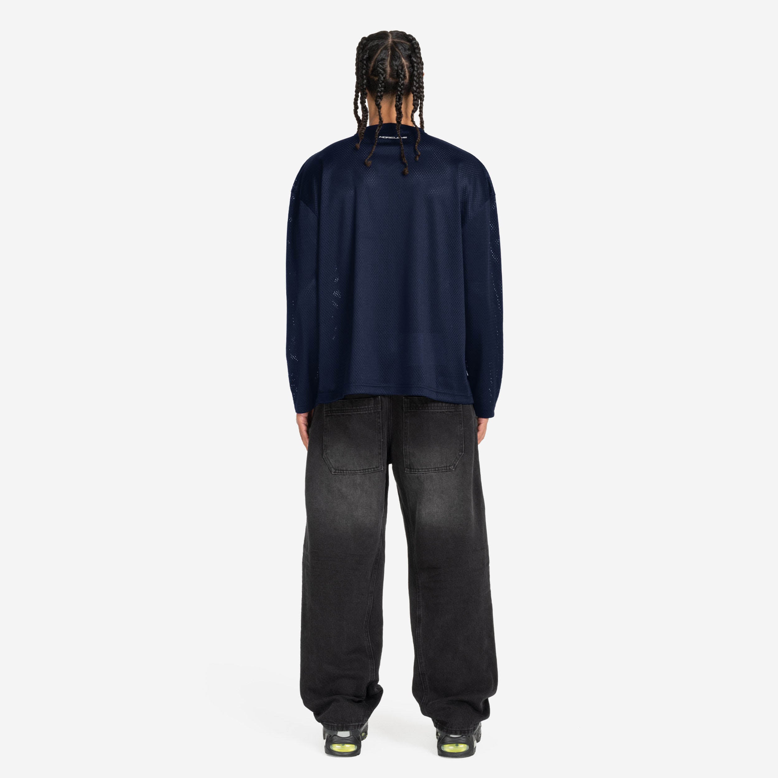 LONGSLEEVE MESH TEE NAVY