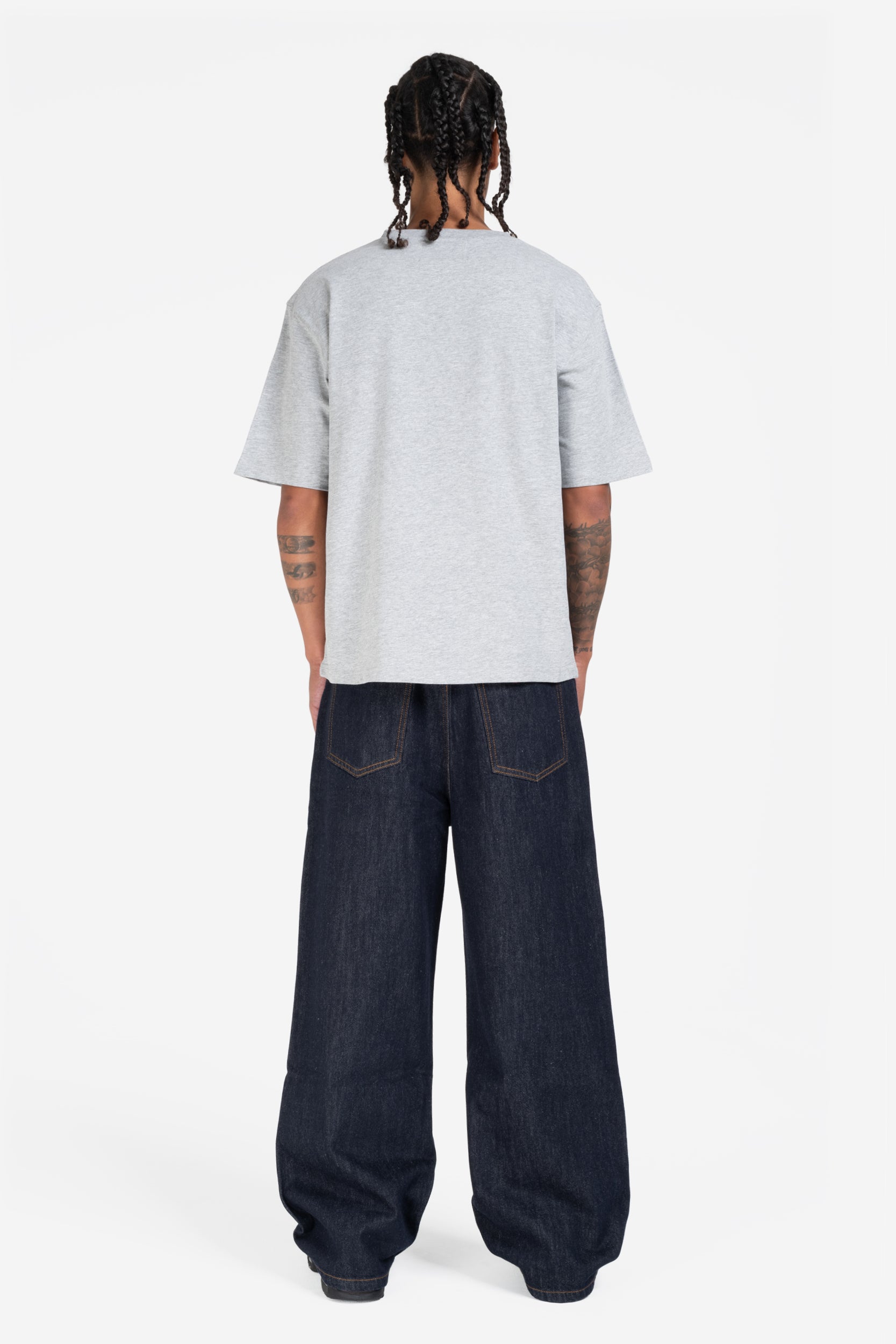 MORE MONEY STUDS TEE GREY MELANGE