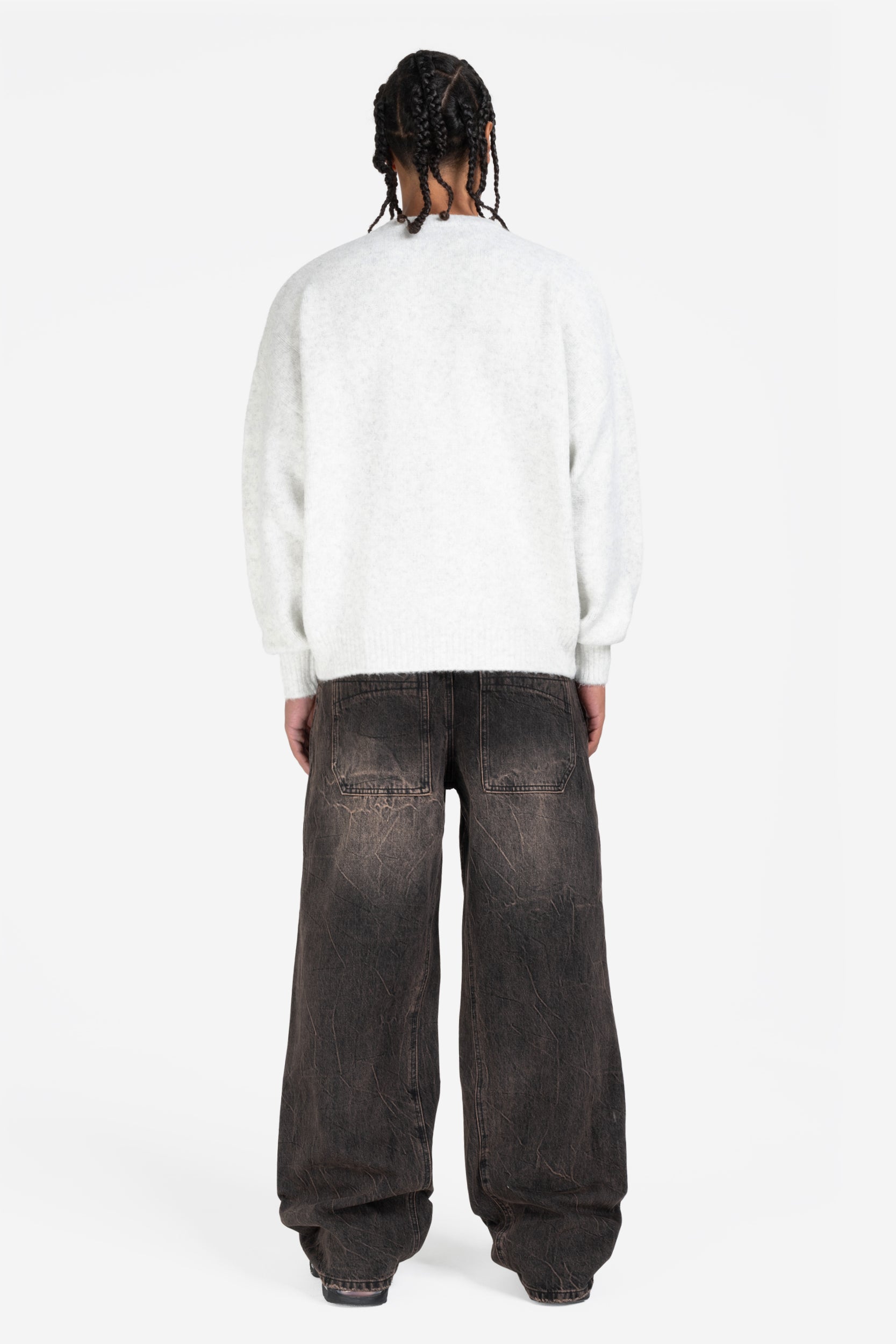 RIPPED DISTINCTIVE BAGGY DENIM BLACK