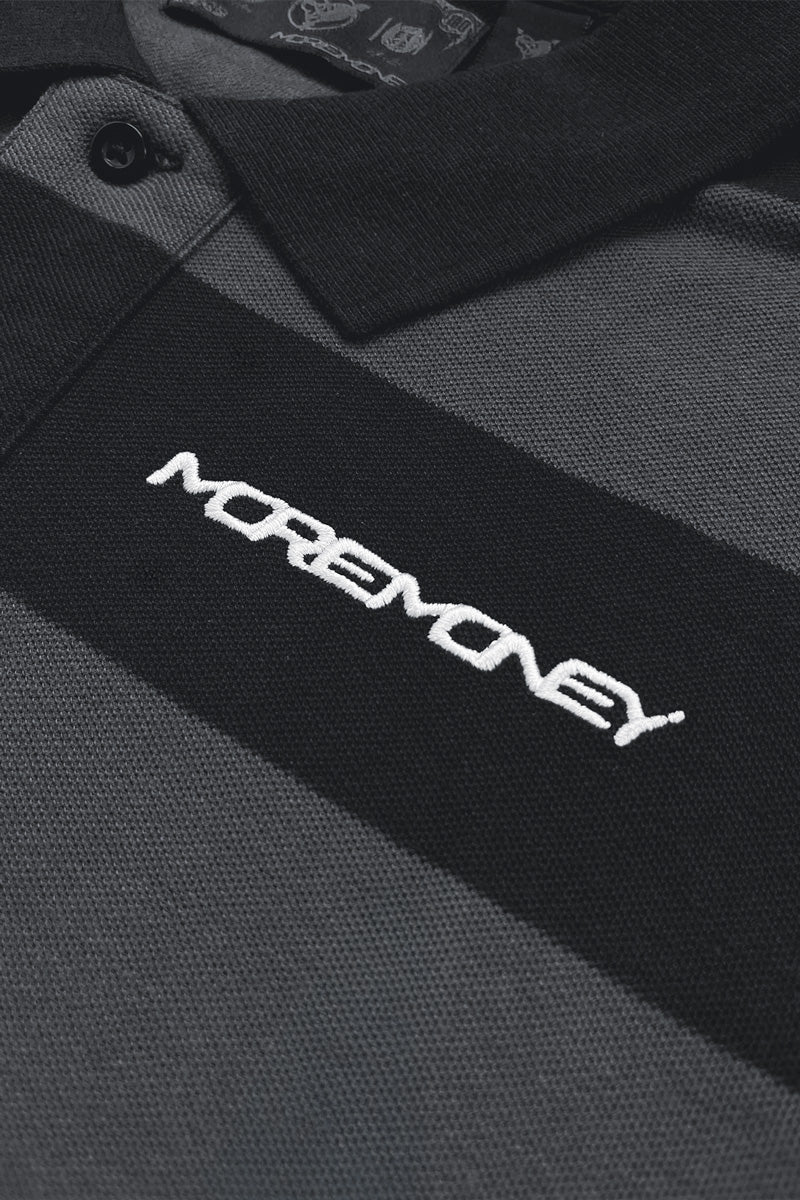 STRIPED POLO SHIRT BLACK