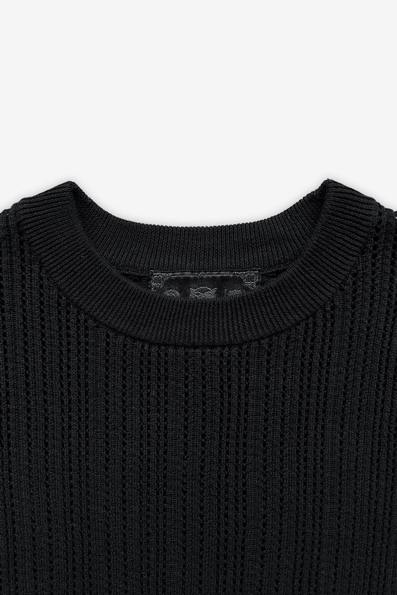 KNIT TEE JERSEY BLACK