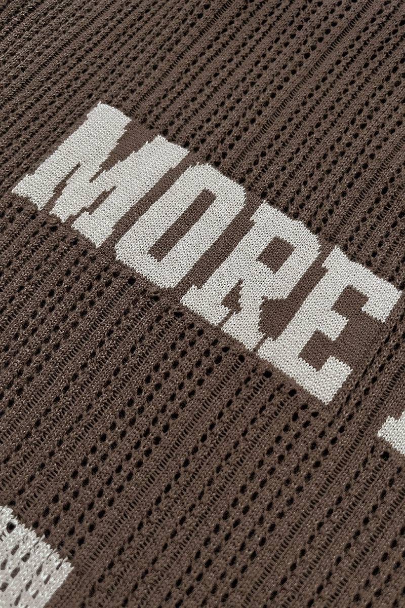 KNIT TEE JERSEY BROWN