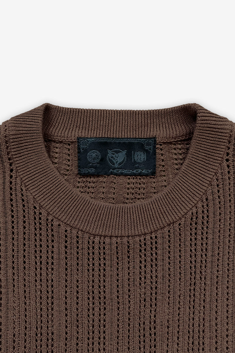 KNIT TEE JERSEY BROWN