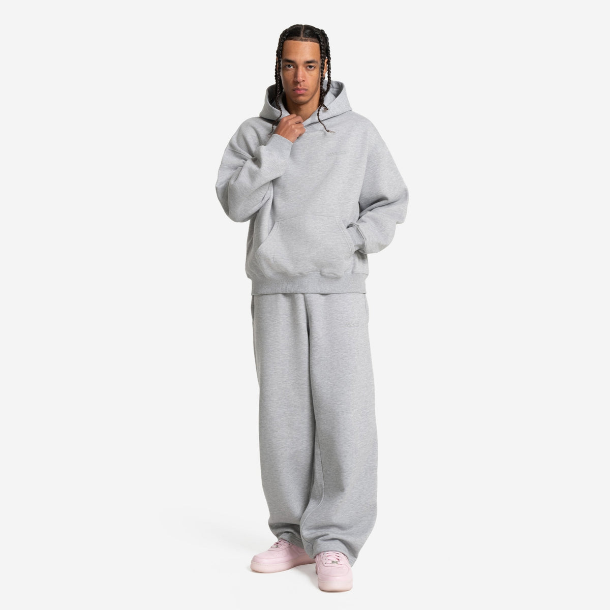 CLOUDS HOODIE + JOGGER GREY MELANGE