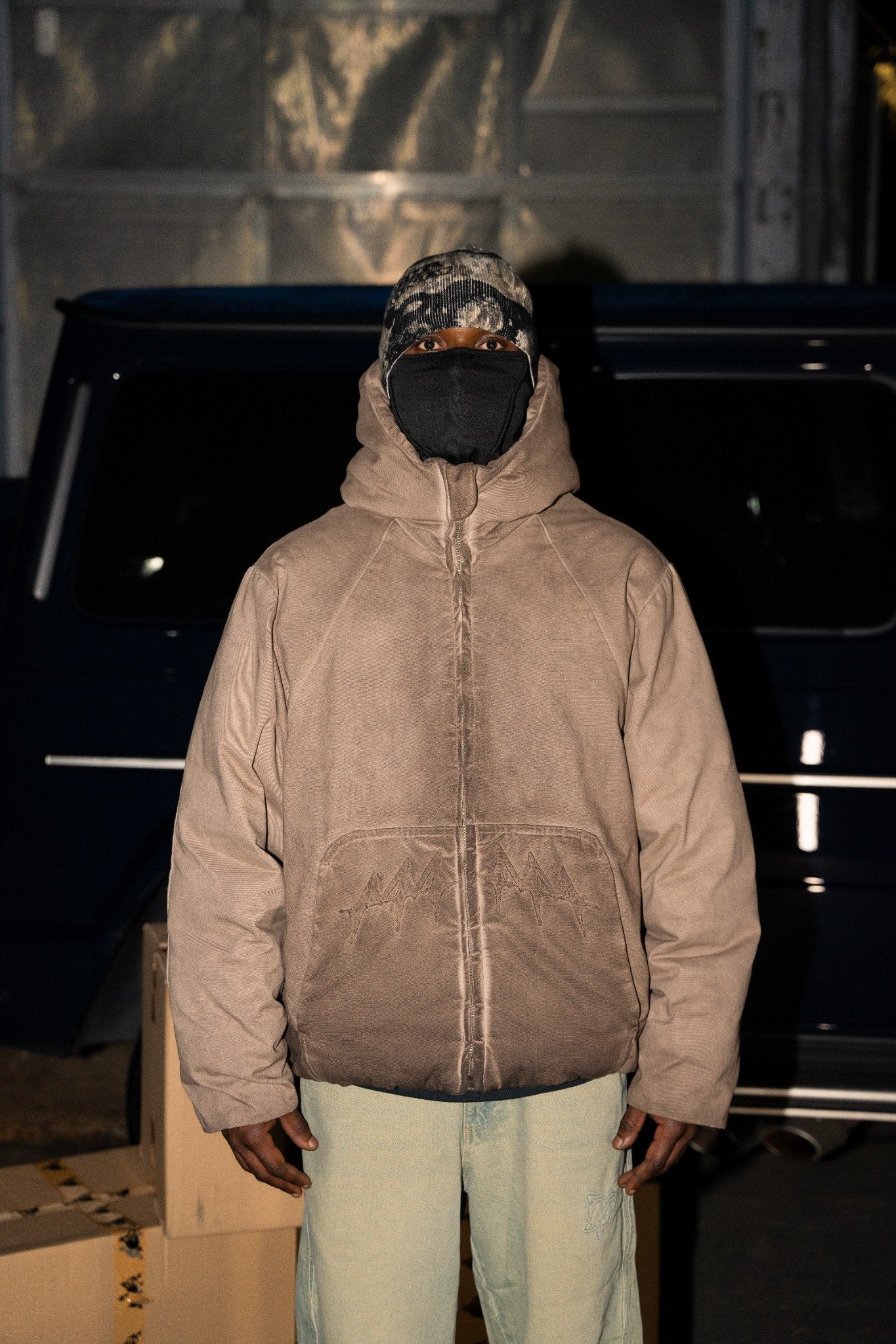 OIL WASHED BUFFER JACKET BROWN
