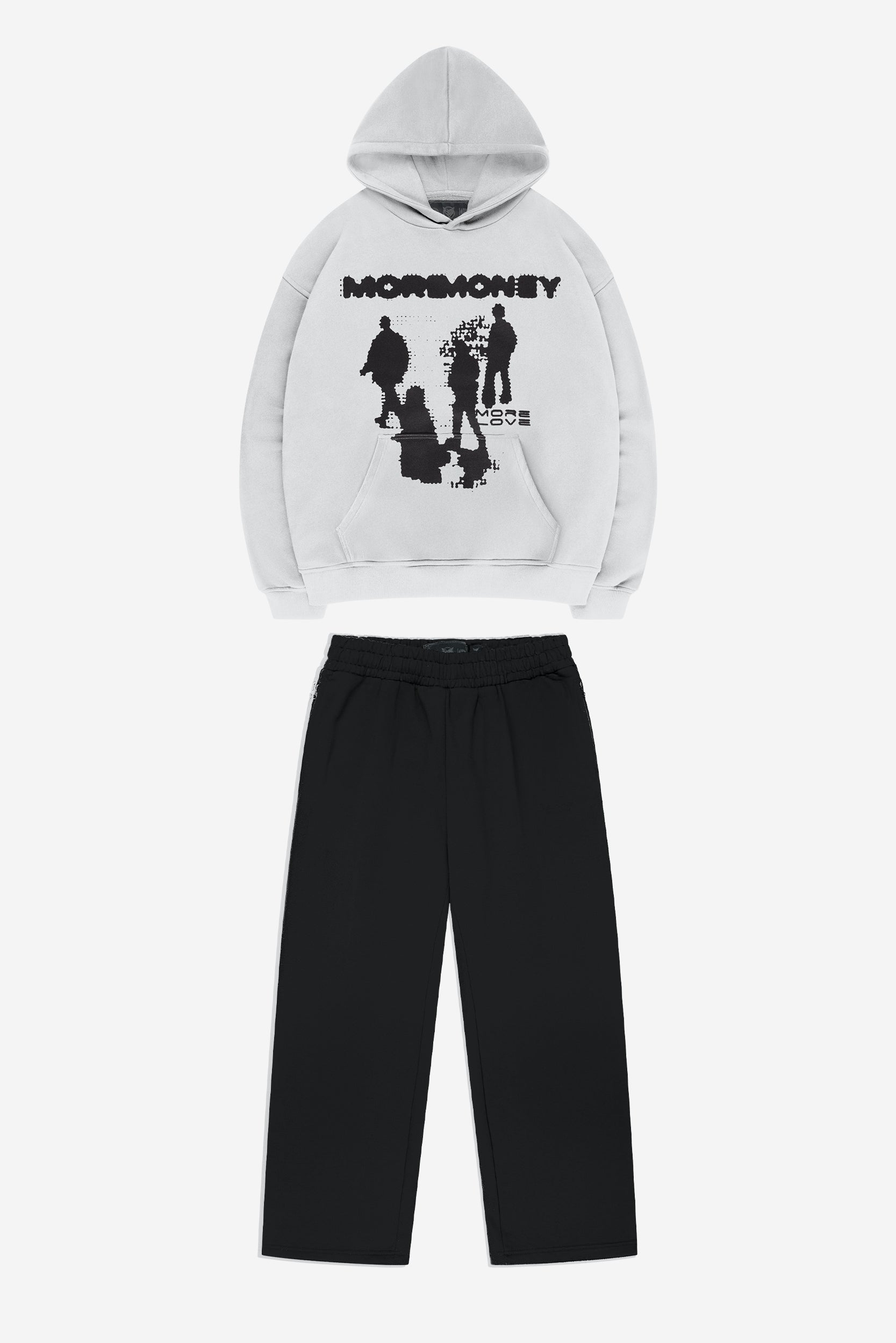 CONNECTIVITY HOODIE GREY + OPEN LEG JOGGER BLACK