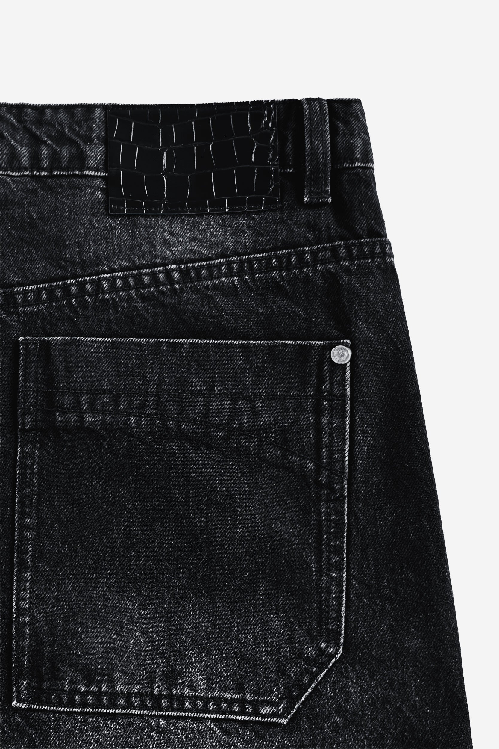 RHINESTONE CARPENTER DENIM BLACK