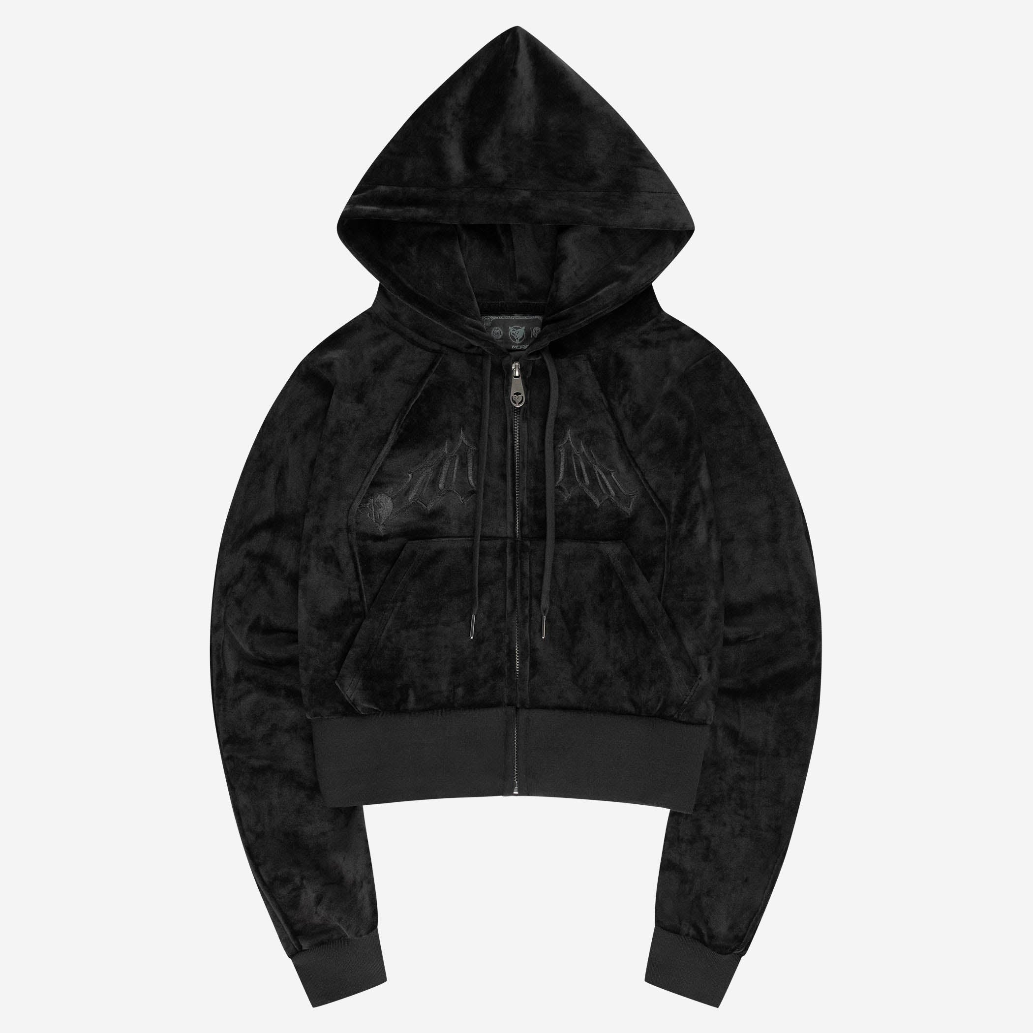 WOMEN'S VELOUR JACKET BLACK