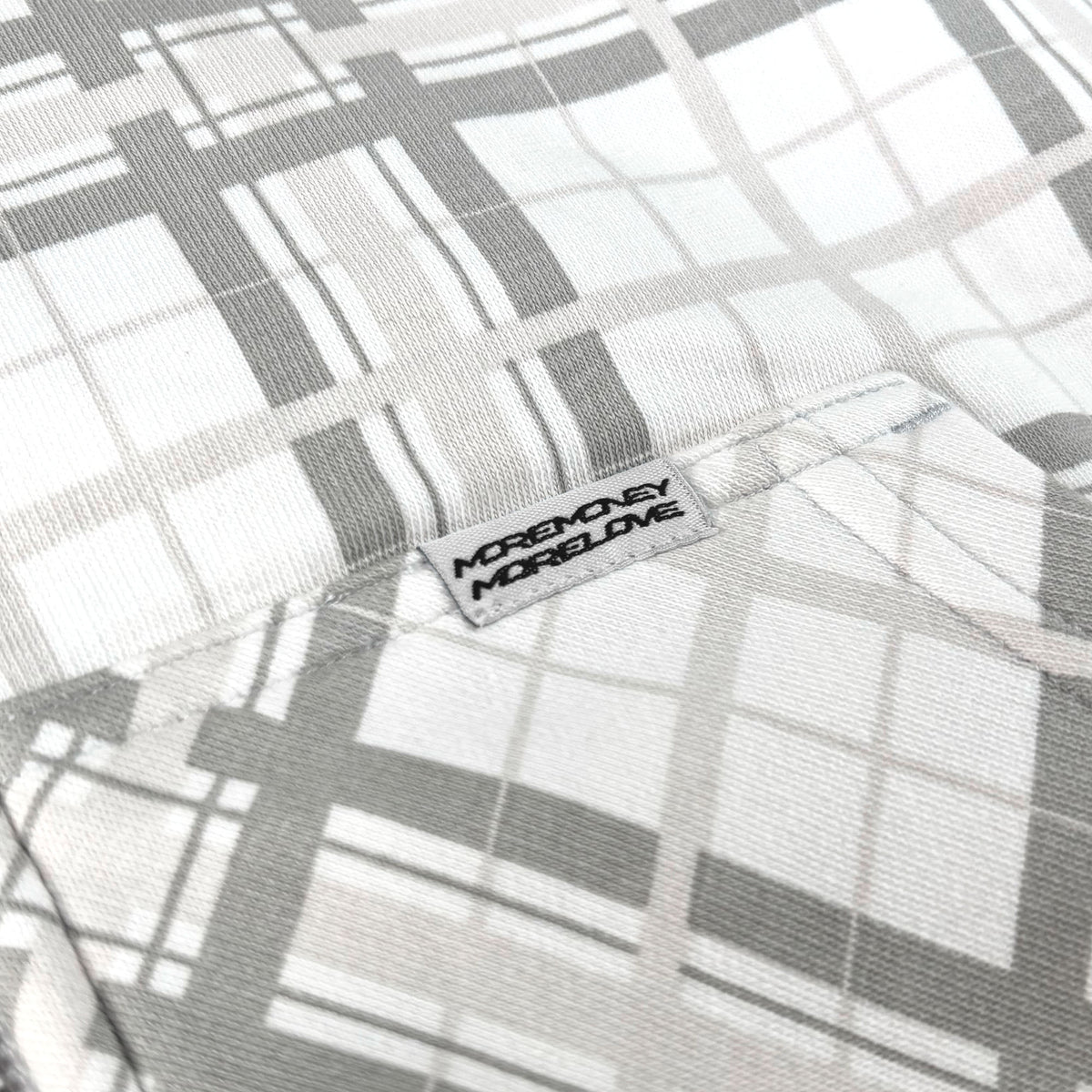 REVERSIBLE PLAID ZIP HOODIE WHITE