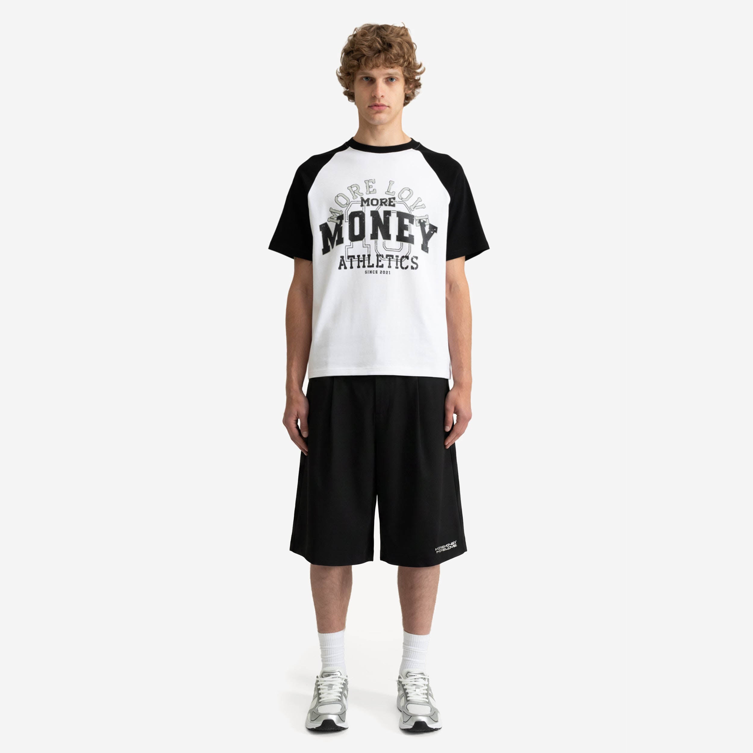 VINTAGE ATHL. RAGLAN TEE WHITE/BLACK
