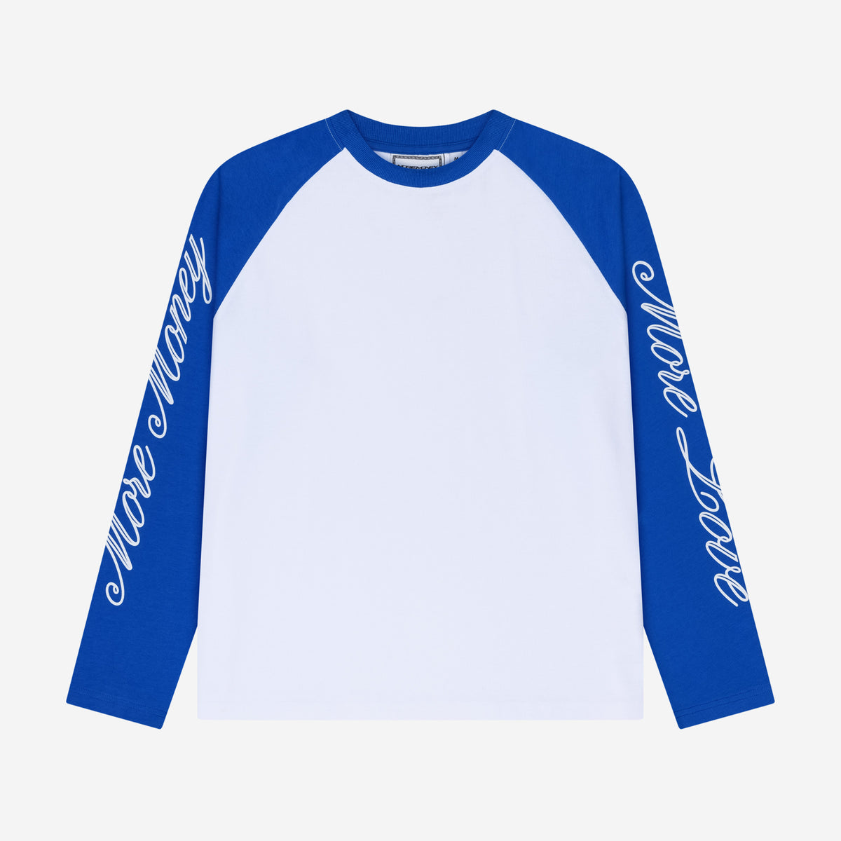SCRIPT RAGLAN LONGSLEEVE ROYAL BLUE