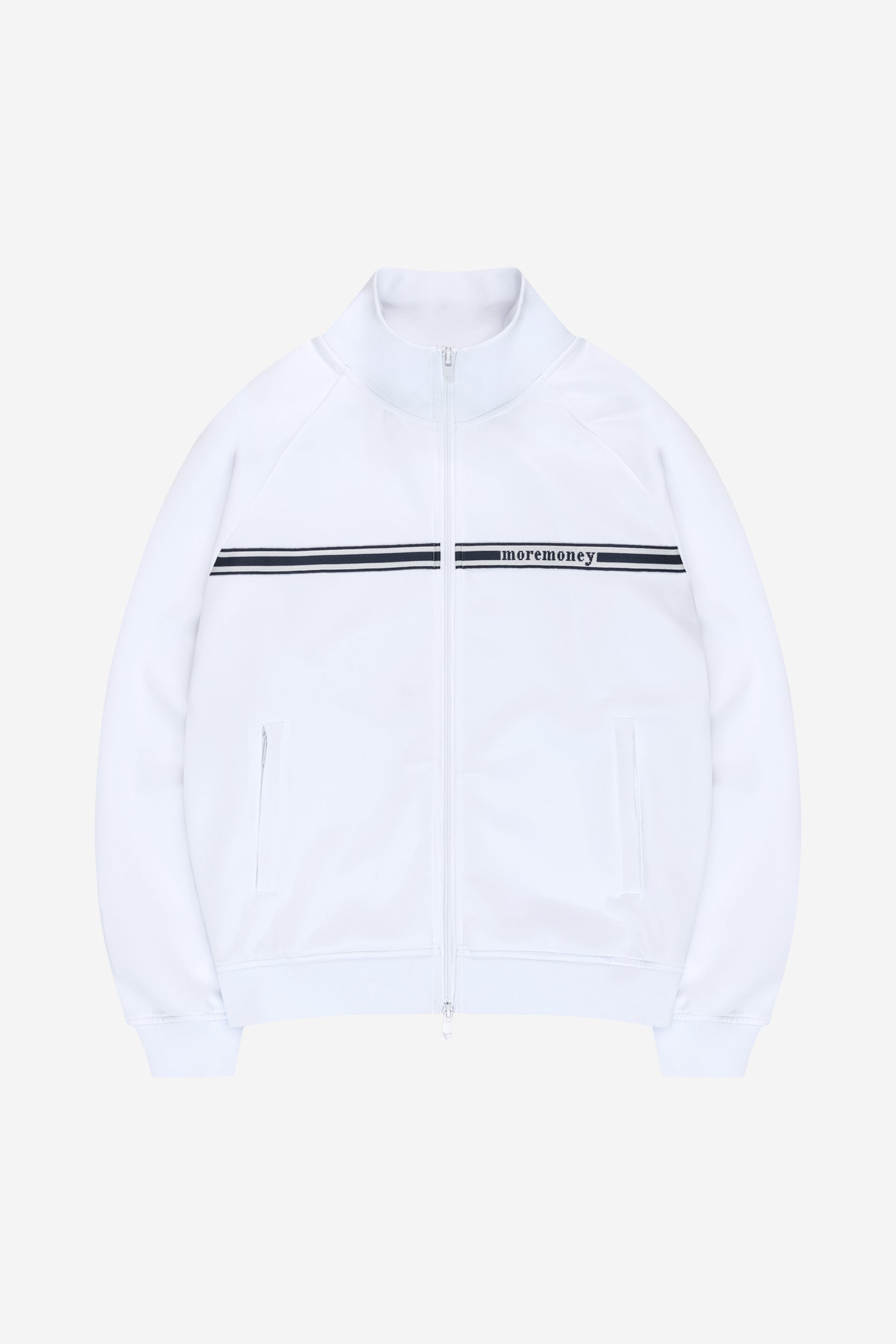 STRIPED TRACK JACKET WHITE