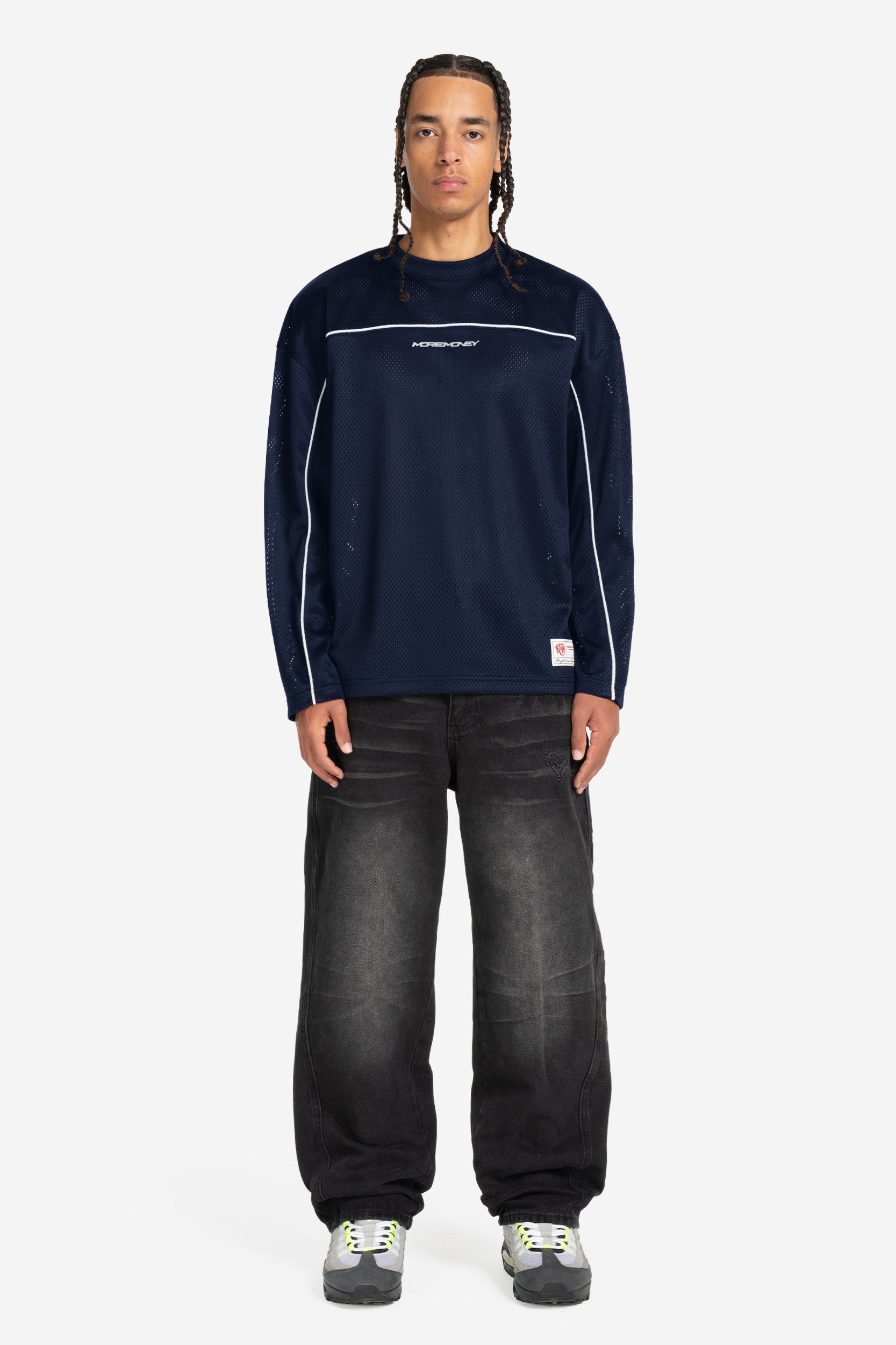 LONGSLEEVE MESH TEE NAVY