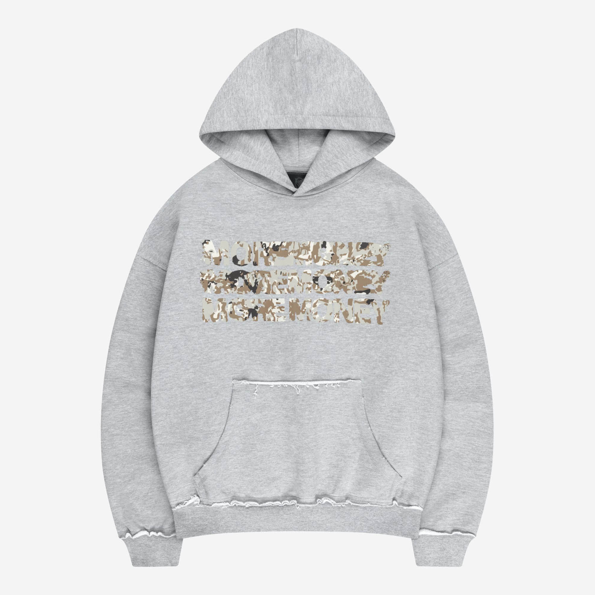 MONEY CALLING FLATLOOK HOODIE GREY MELANGE