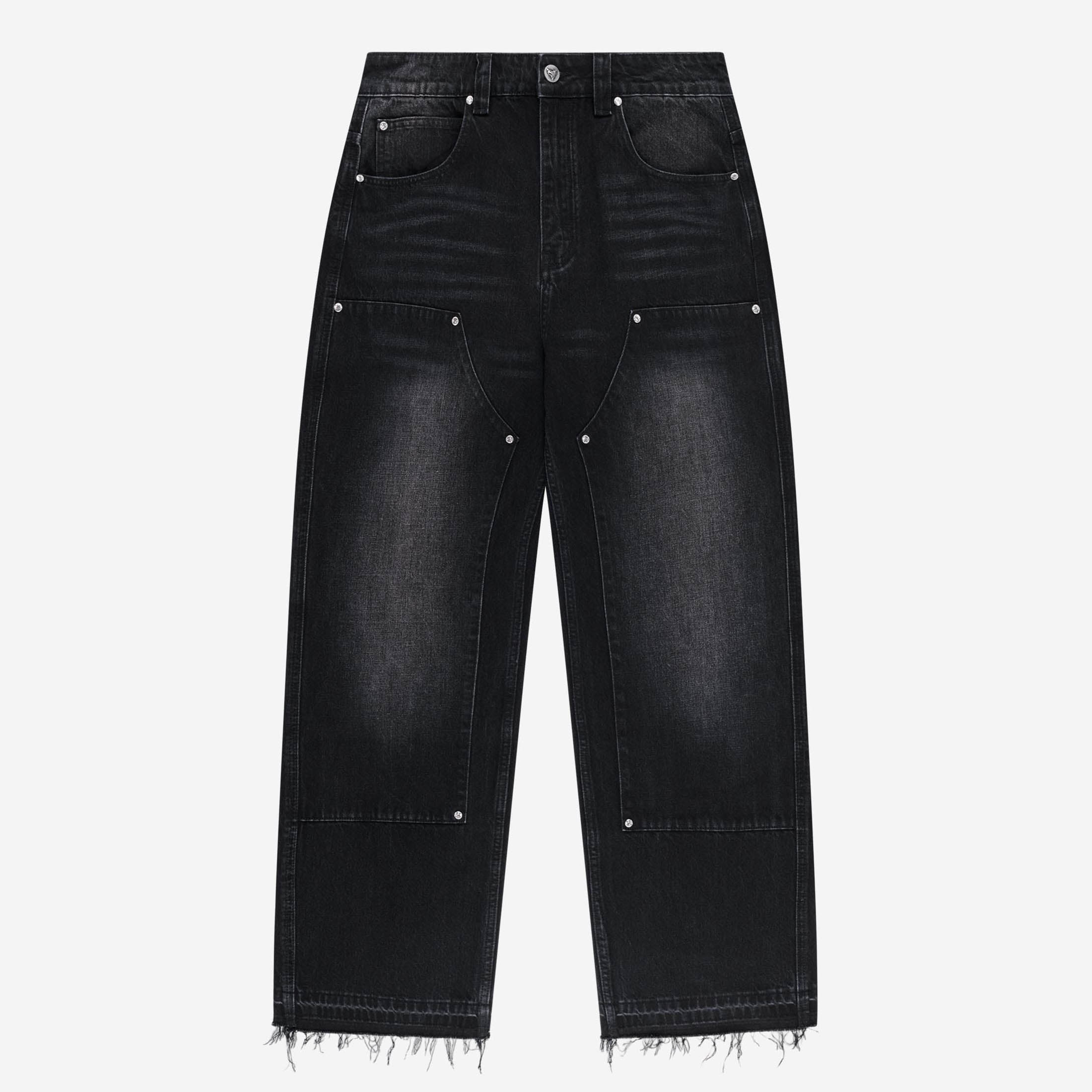 RHINESTONE CARPENTER DENIM BLACK