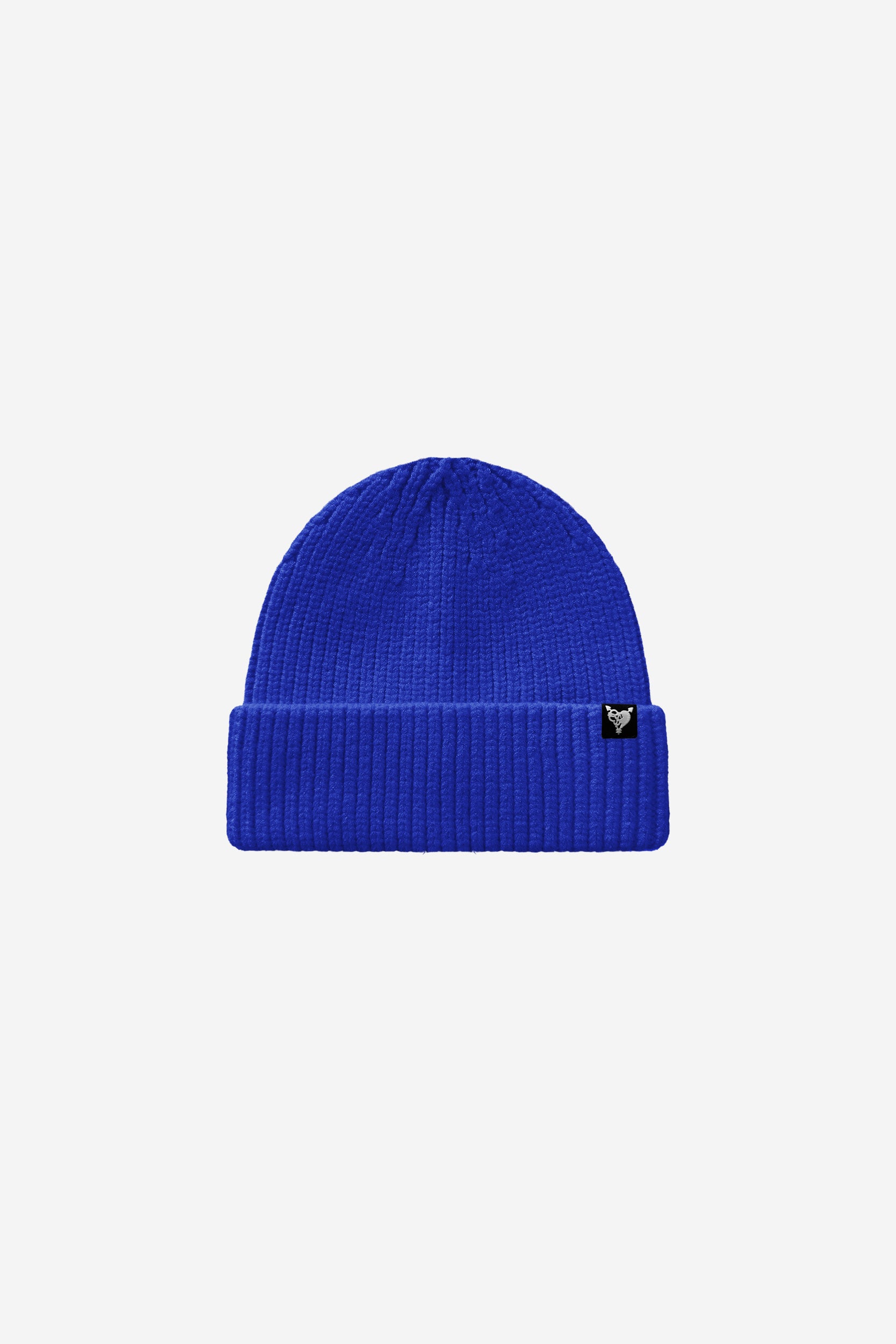 RIB KNIT BEANIE ROYAL BLUE