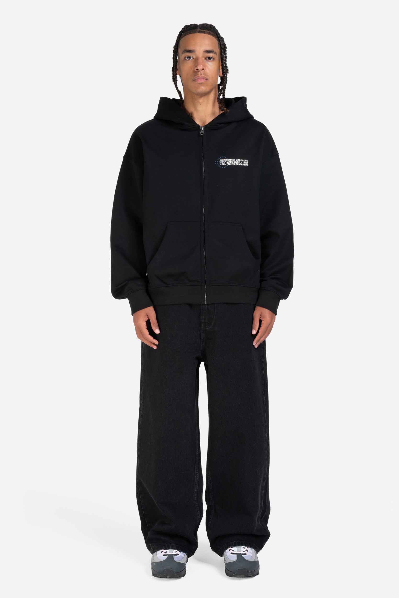 PROFIT ZIP HOODIE BLACK