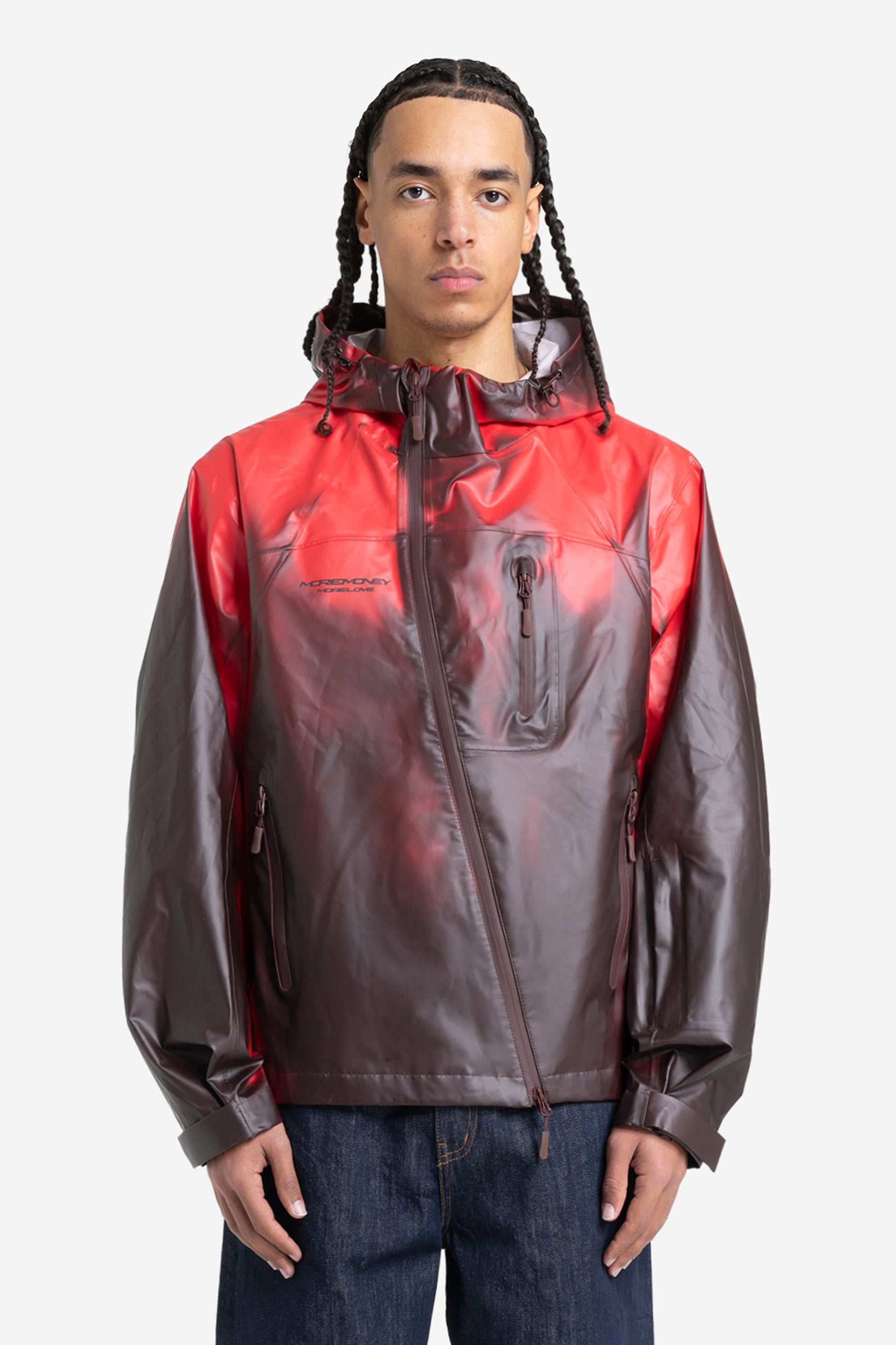 WATERPROOF THERMAL SHELL JACKET INFRARED + RAW BASE DENIM