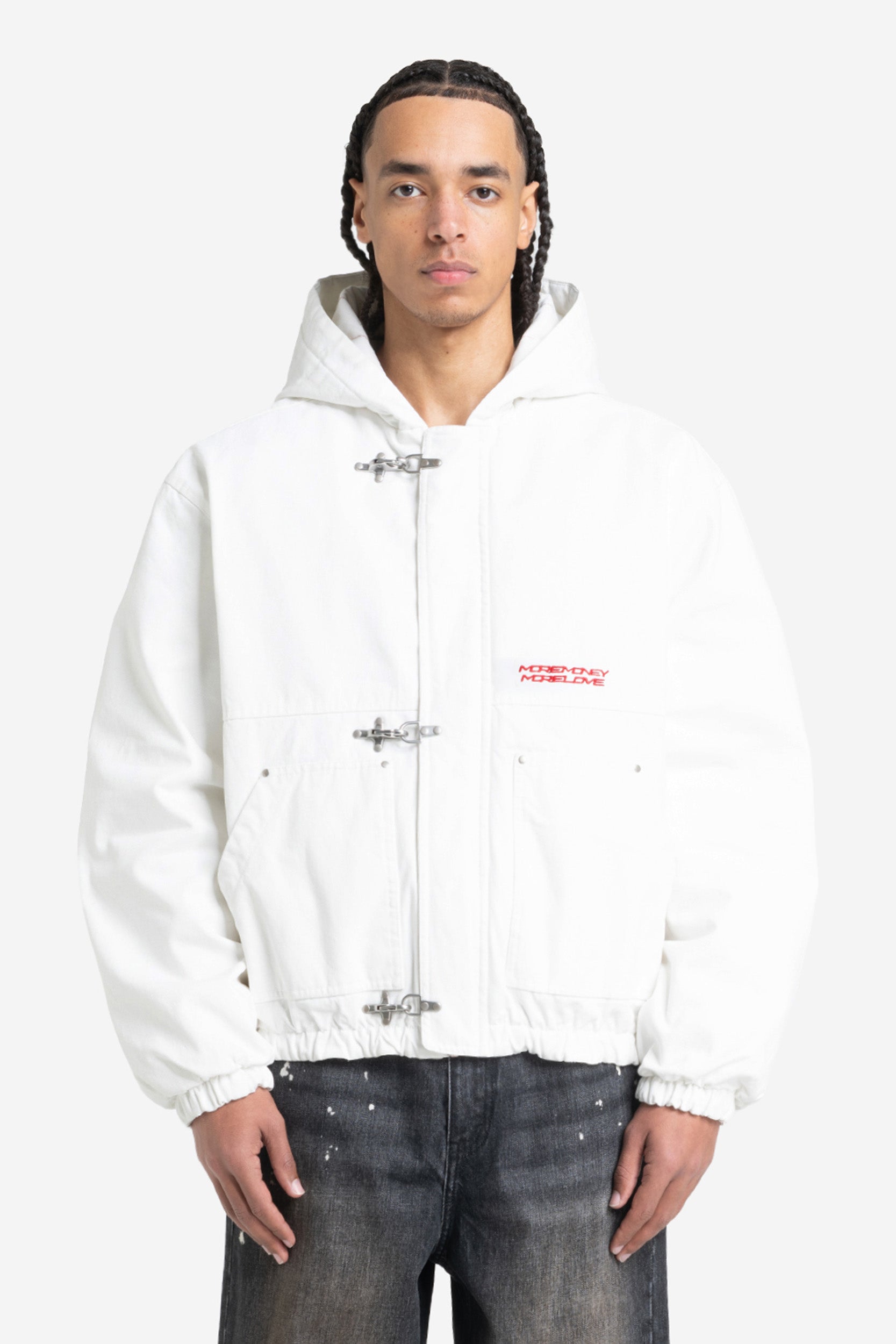 UTILITY CANVAS JACKET WHITE DUST