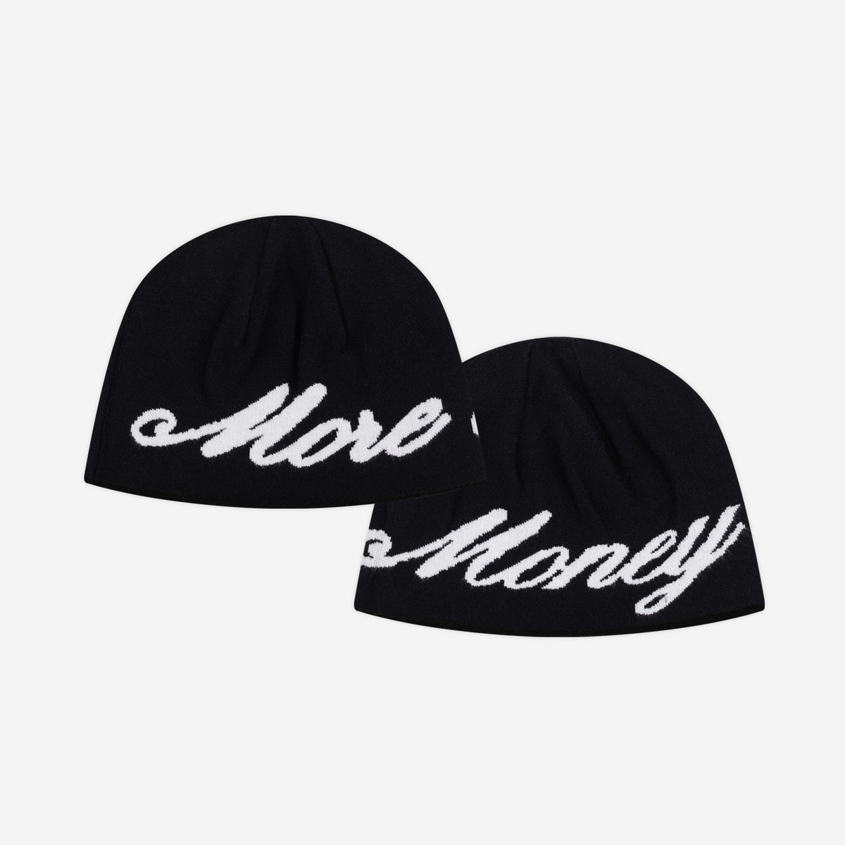 REVERSIBLE MORE MONEY MORE LOVE BEANIE BLACK/RED
