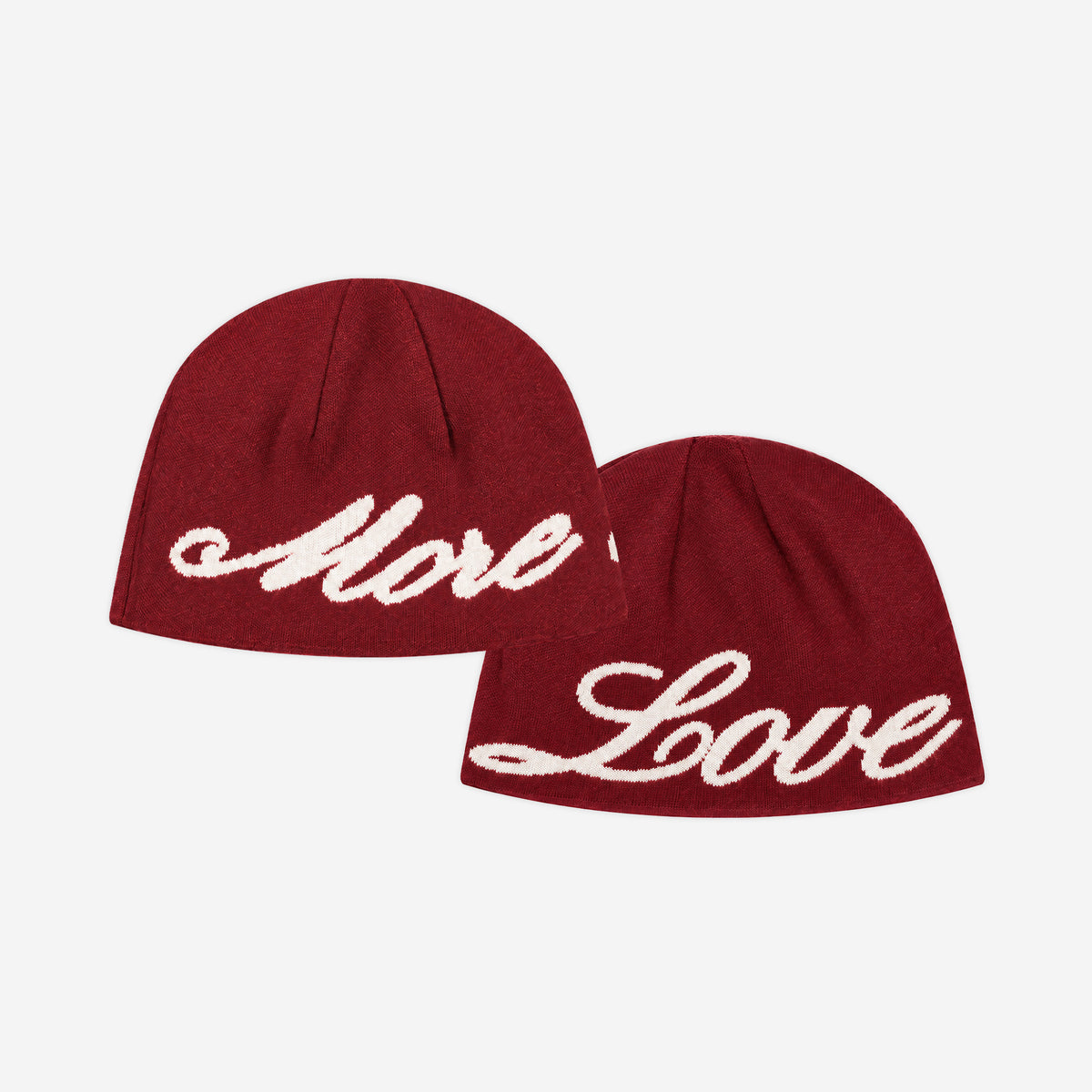 REVERSIBLE MORE MONEY MORE LOVE BEANIE BLACK/RED