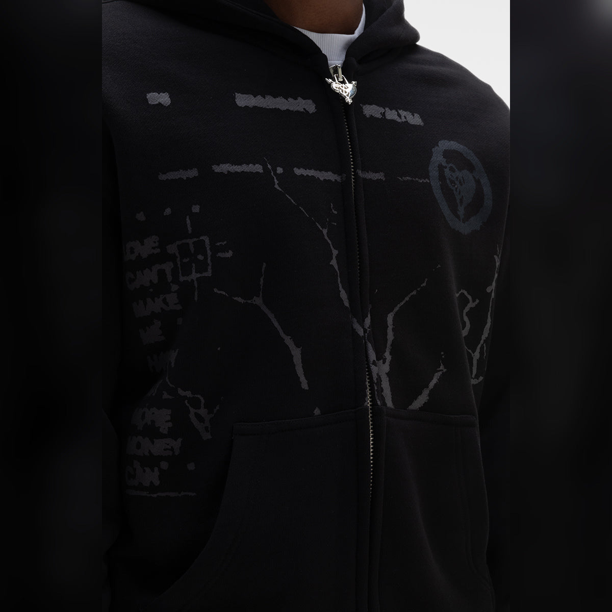 MONEY ROOTED ZIP ALL BLACK