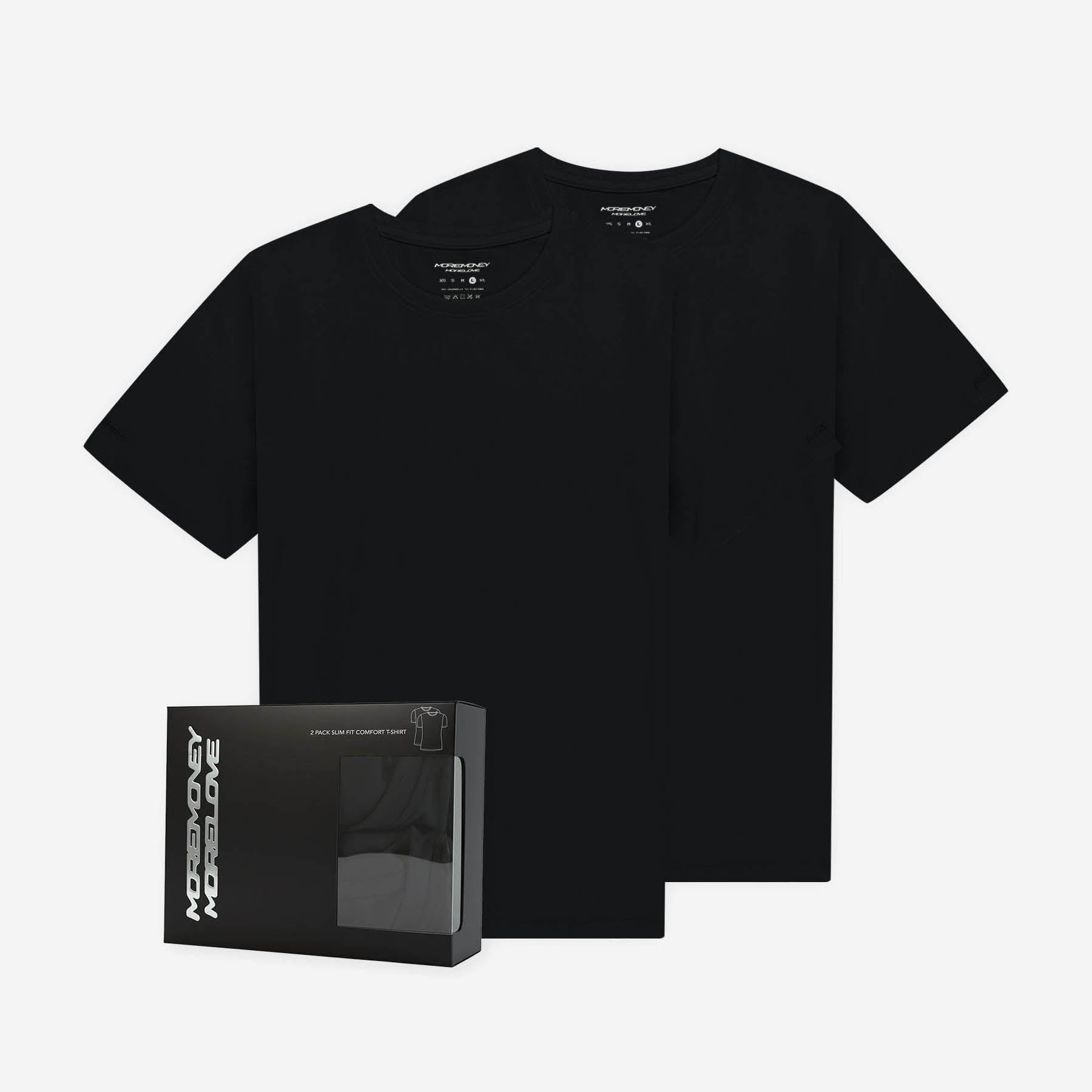 SLIM FIT TEE BLACK (2-PACK)