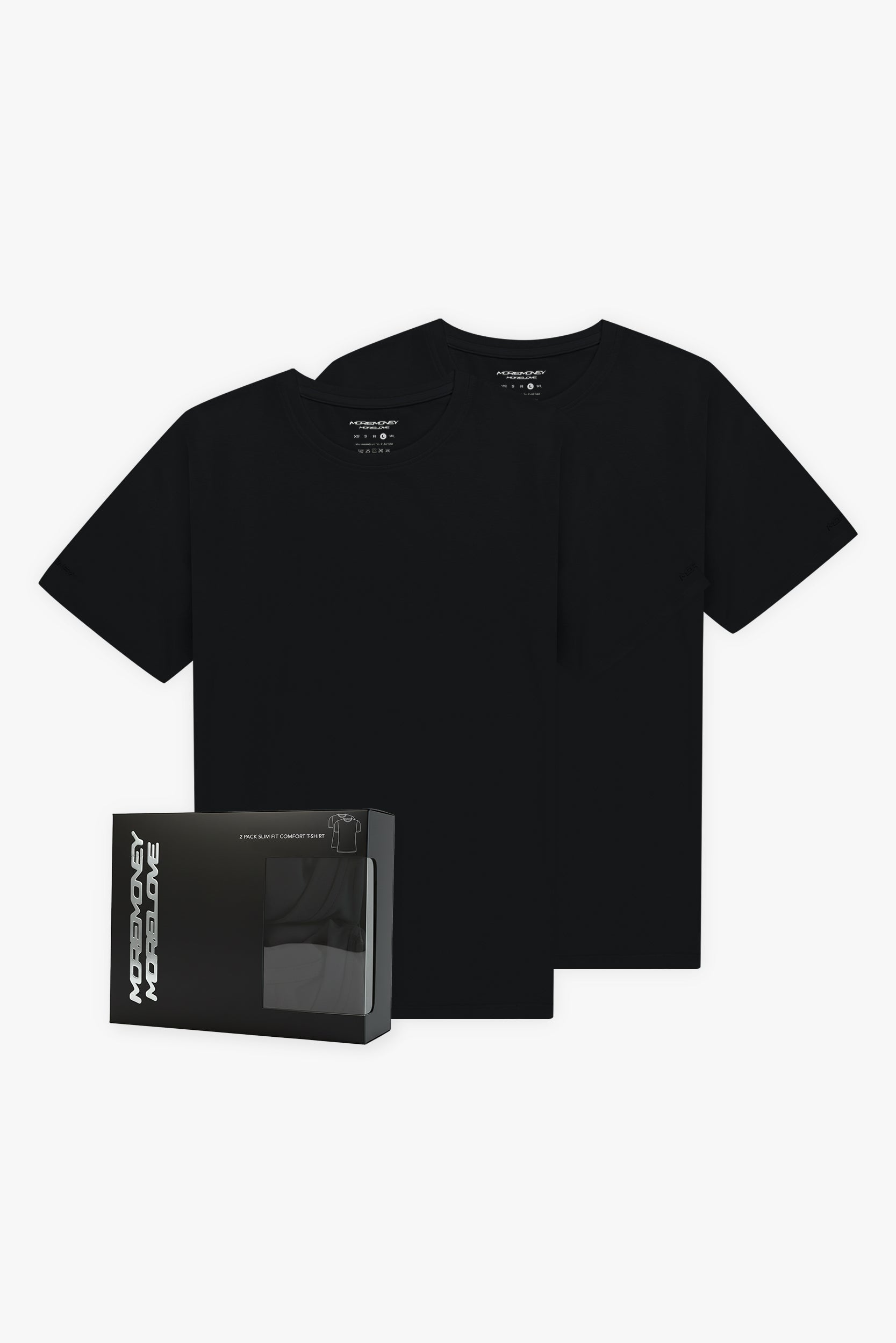 SLIM FIT TEE BLACK (2-PACK)