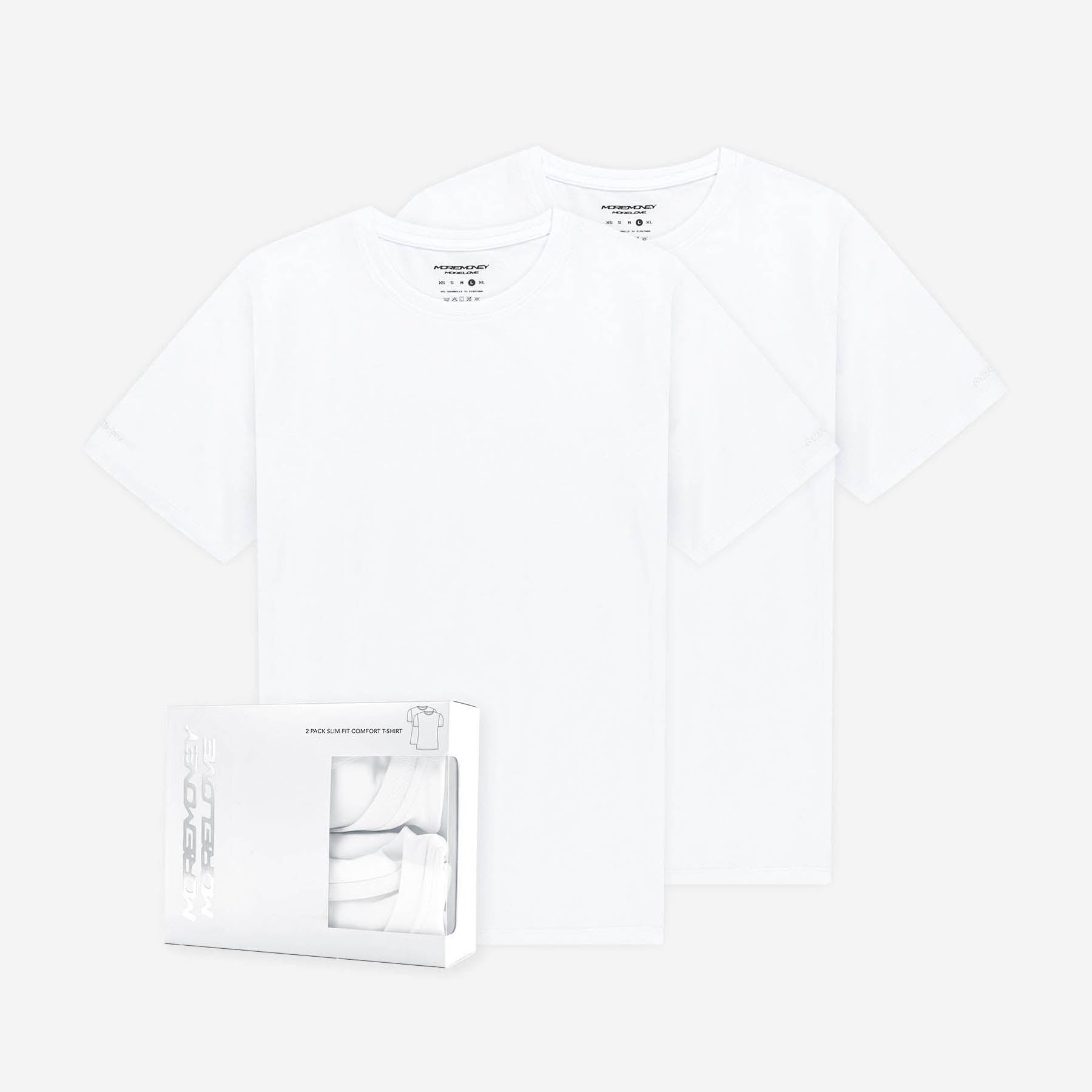 SLIM FIT TEE WHITE (2-PACK)