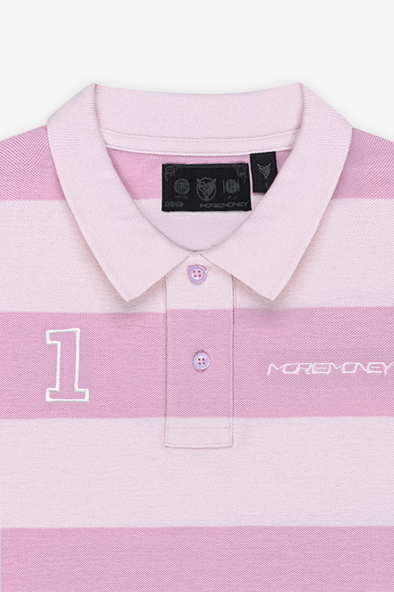 STRIPED POLO SHIRT PINK